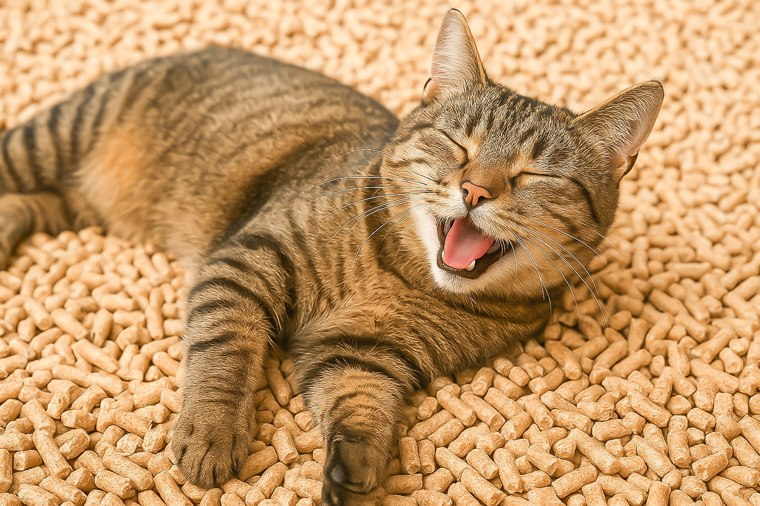 WOODEN LITTER FOR CAT PIGS 15KG LIGHT NATURAL NON-CAKING PELLET Product weight 15 kg