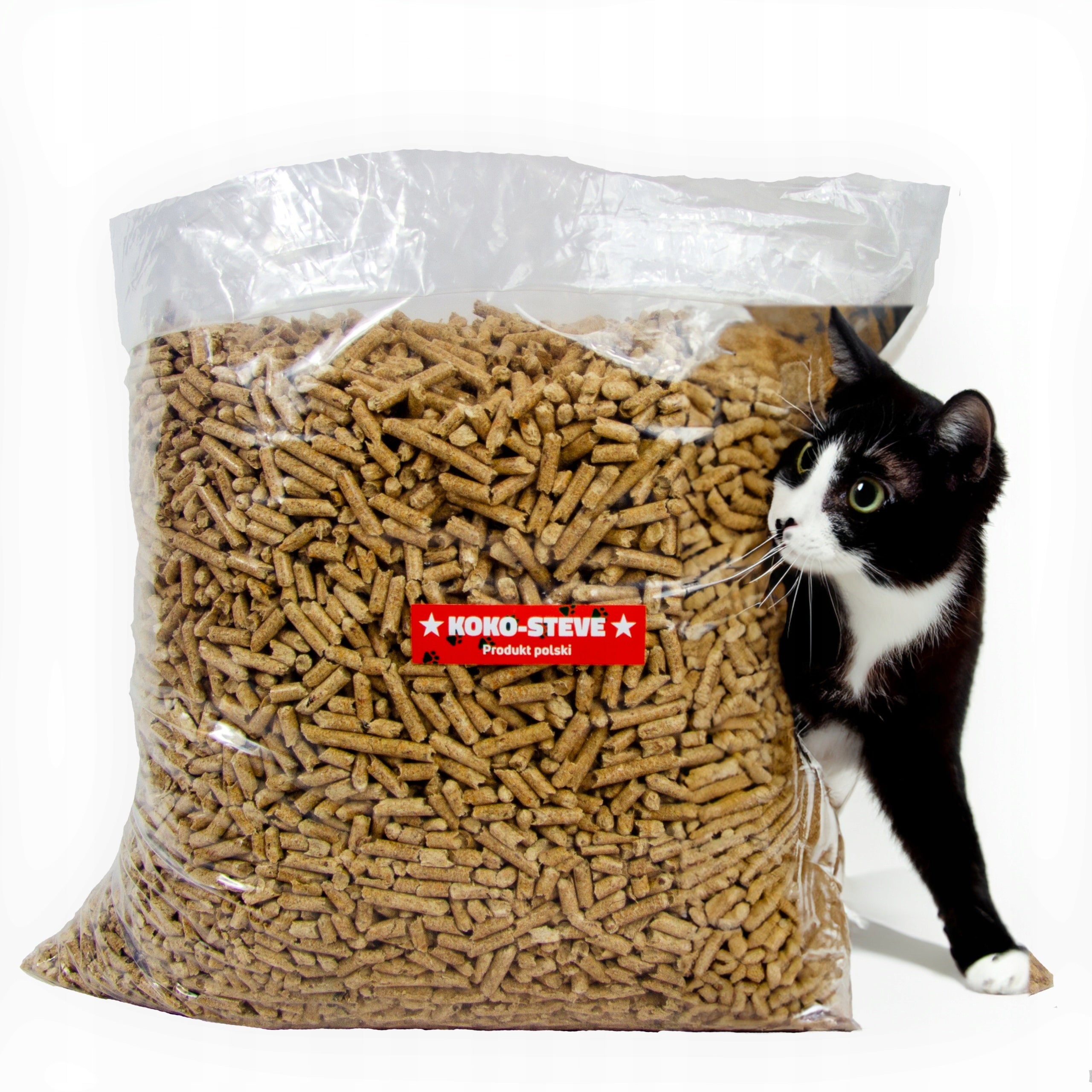 WOODEN LITTER For Cat Natural Pine Pellet For Rabbit Rodents 10kg Trade name Koko Steve