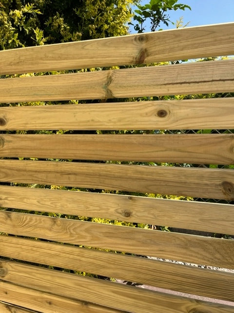 WOODEN LOUVER FENCE 180x180 cm PARIS LOUVER WOODEN FENCES PERGOLAS Length 1.8 m