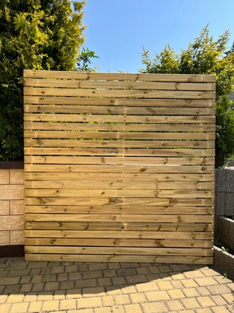 WOODEN LOUVER FENCE 180x180 cm PARIS LOUVER WOODEN FENCES PERGOLAS Product weight with unit packaging 25 kg