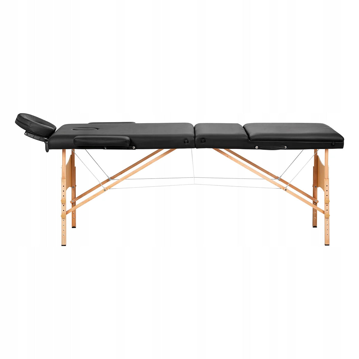 WOODEN MASSAGE FOLDING TABLE BALANCE LUX 3 SEGMENT BLACK Brand Activfizjo
