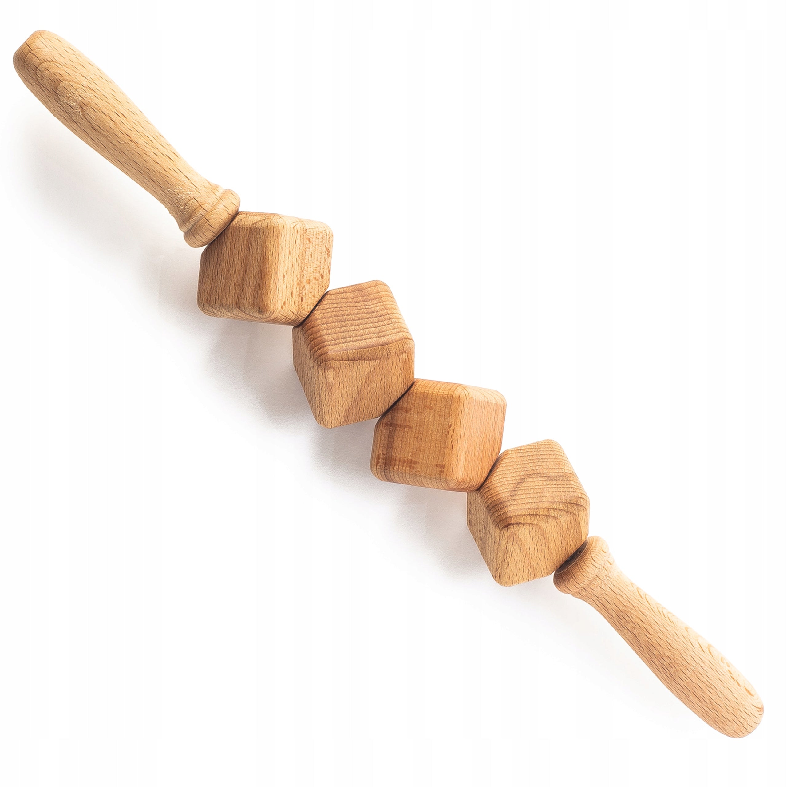 WOODEN MASSAGER BODY ROLLER CUBE