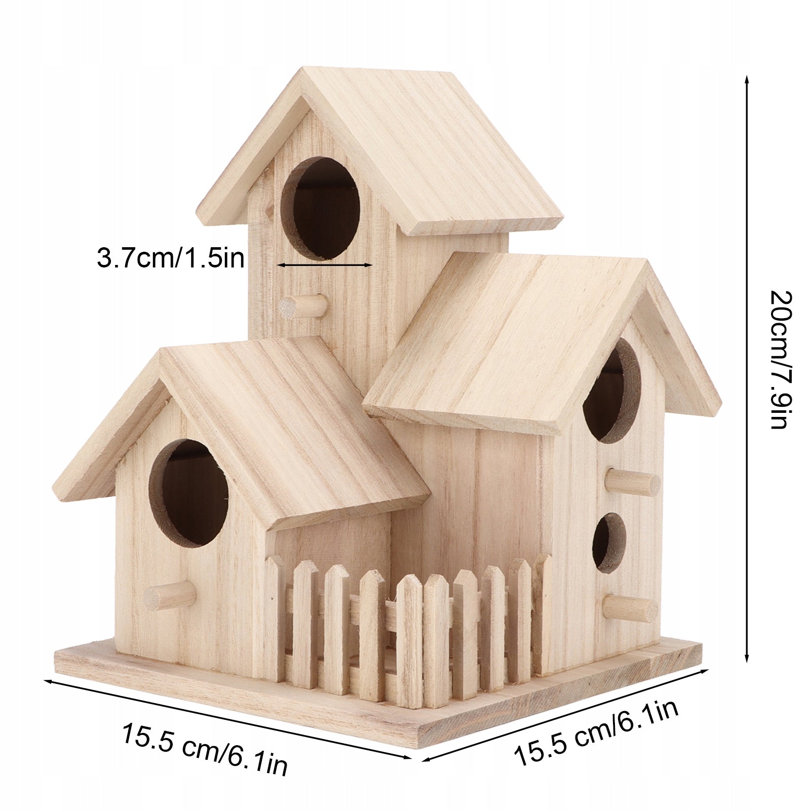 WOODEN NESTING BOX FOR BIRDS FEEDER DOME BOOTH ORNAMENT FOR GARDEN Manufacturer code 72957557