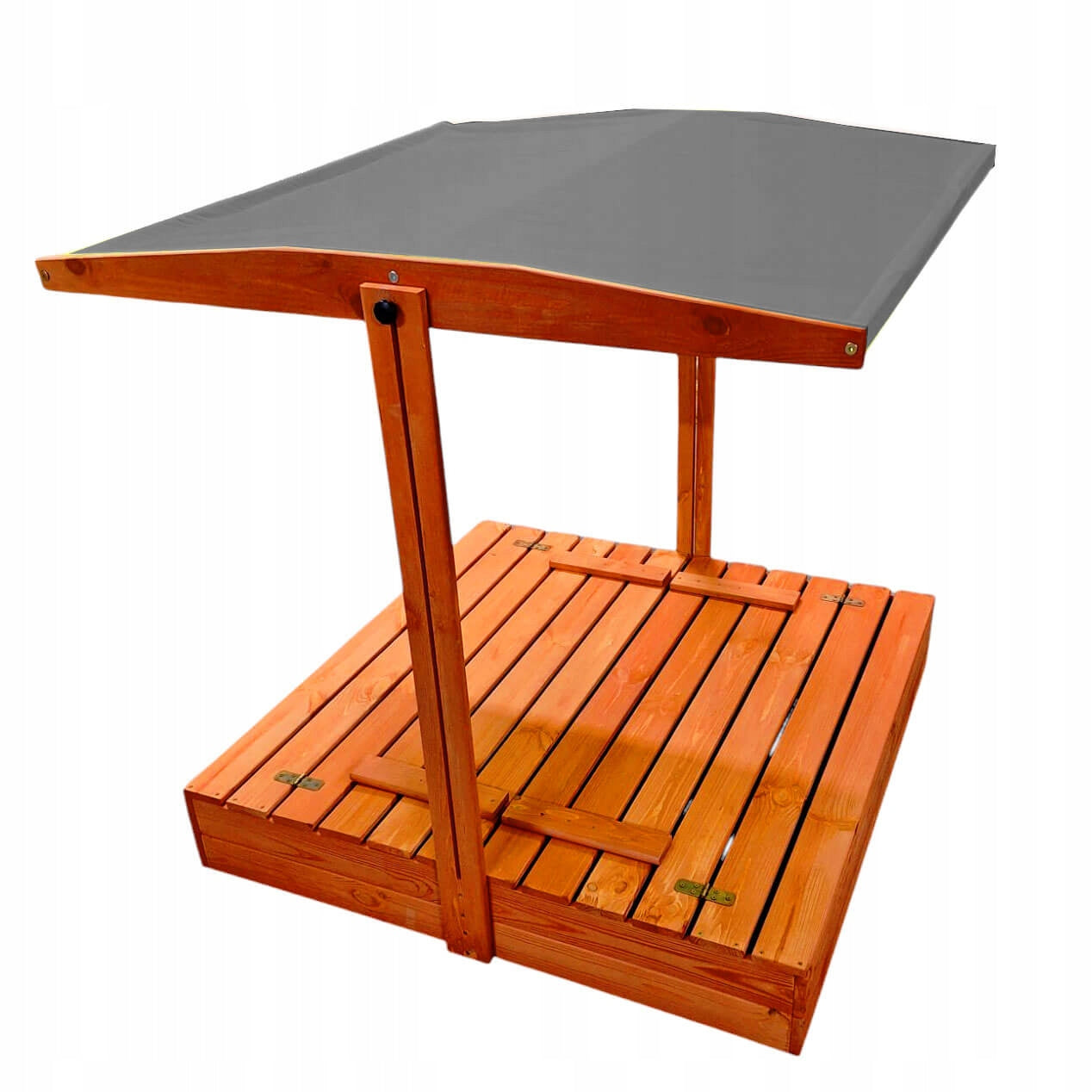 WOODEN SANDBOX CLOSED WITH CANOPY BENCH IMPREGNATED 120X120 CM Manufacturer code P5