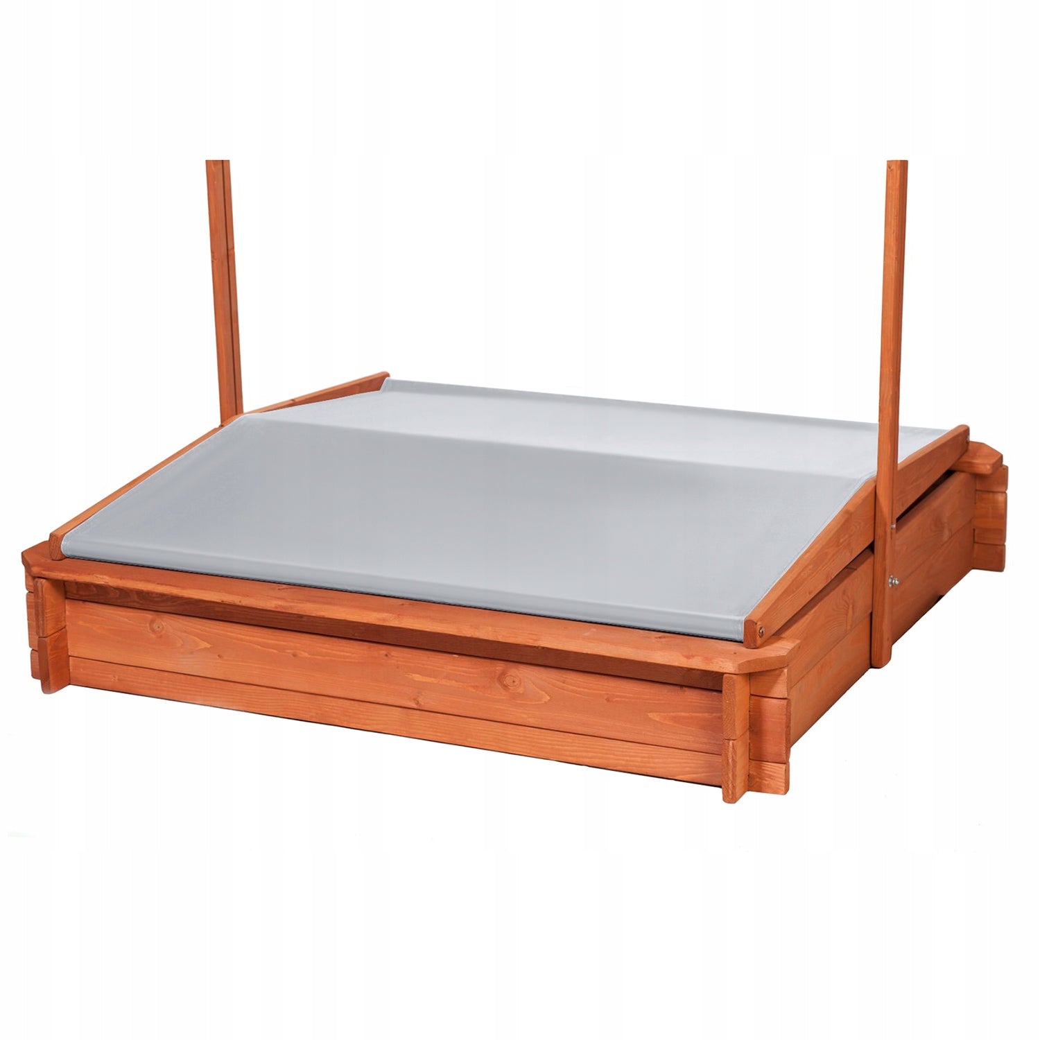 WOODEN SANDBOX WITH CANOPY CLOSED 120CM FOR A CHILD Kid's age 3+ years