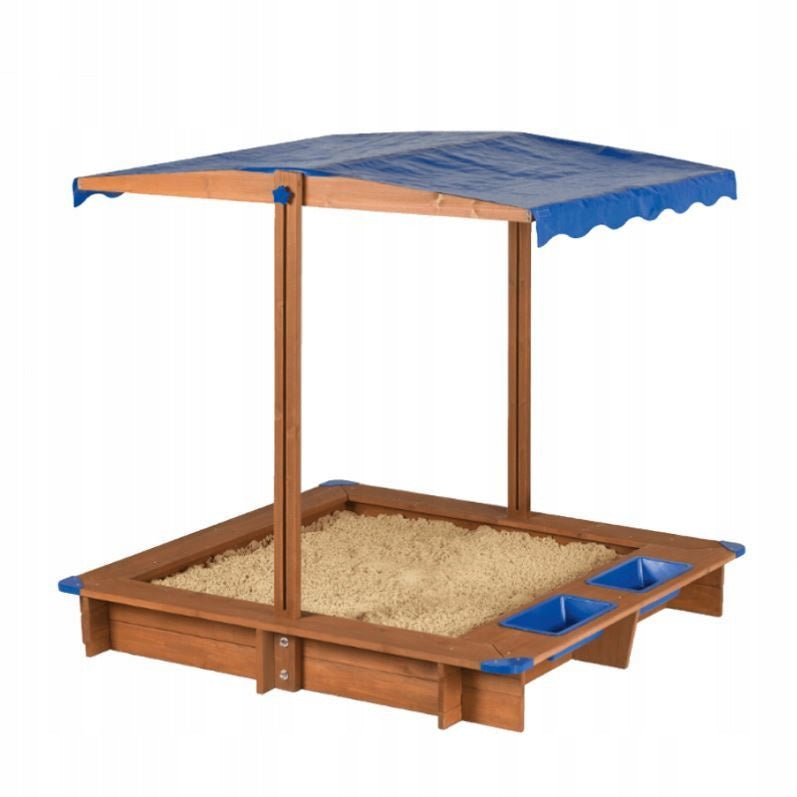 WOODEN SANDBOX WITH GARDEN CANOPY 06700 ADJUSTABLE CANOPY Packaging status original