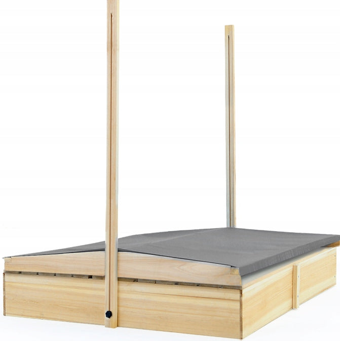 WOODEN SANDBOX WITH ROOF BENCHES 120x120x120cm Kind wooden