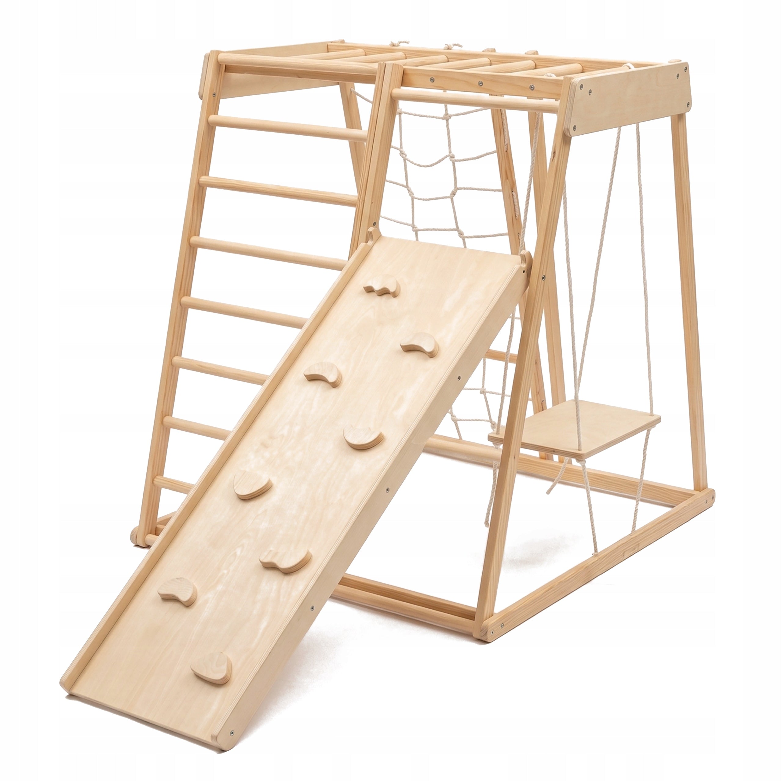 WOODEN SQUARE TOYS FOR CHILDREN 3in1 Ladder Wall Climbing Slide