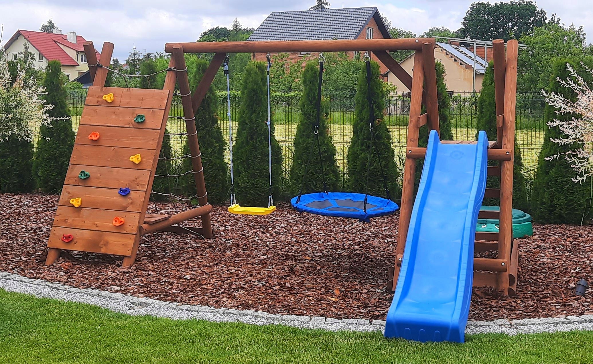 WOODEN SQUARE TOYS FOR GARDEN MEGA STORK NEST SWING IMPREGNATED! Manufacturer code SME04BGHIMP