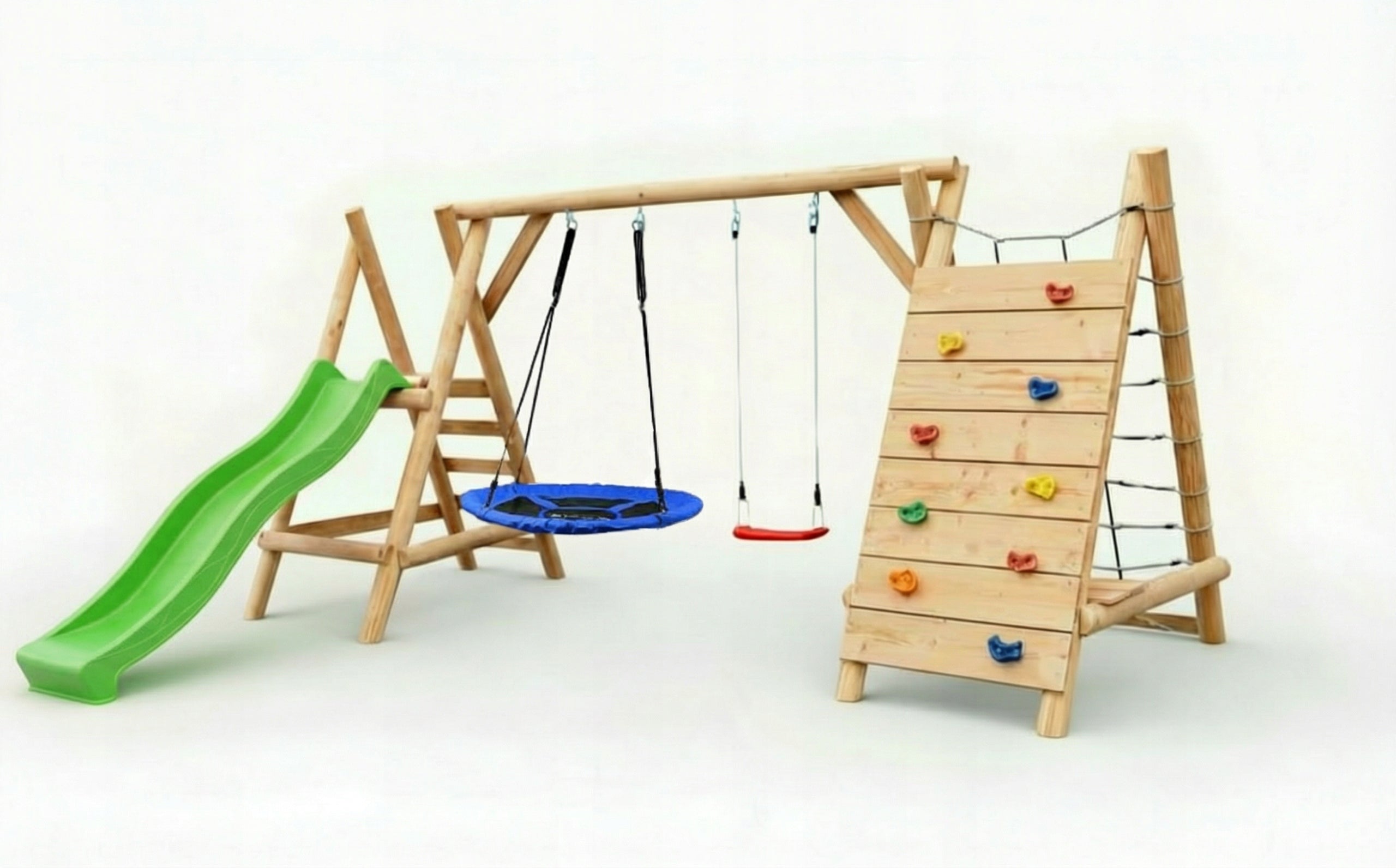 WOODEN SQUARE TOYS FOR GARDEN MEGA STORK NEST SWING IMPREGNATED!