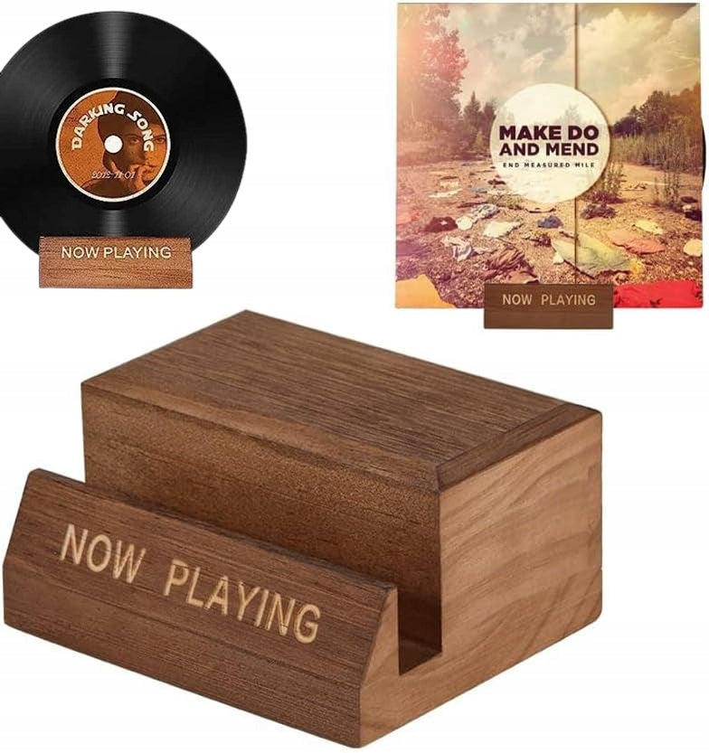 WOODEN VINYL DISPLAY STAND BINDER PHONO PLATES