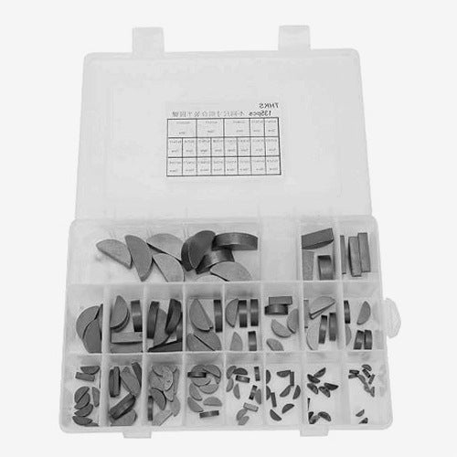 WOODRUFF UNIVERSAL SEMICIRCULAR WRENCHES 135 PCS ENGINE KIT plastic