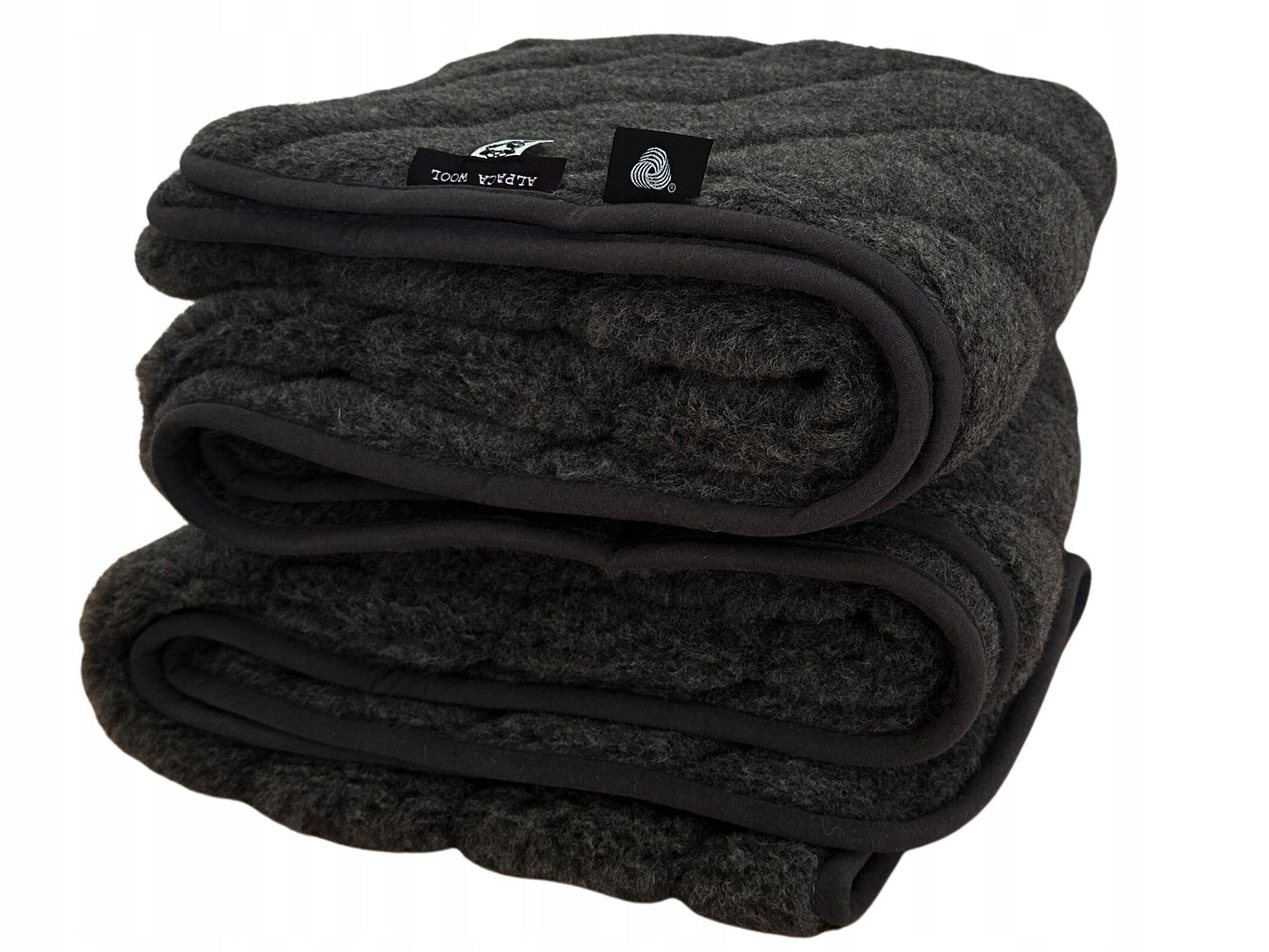 WOOL BLANKET ALPACA GRAPHITE STRIPES 160X200 – NATURAL ALPACA WOOL