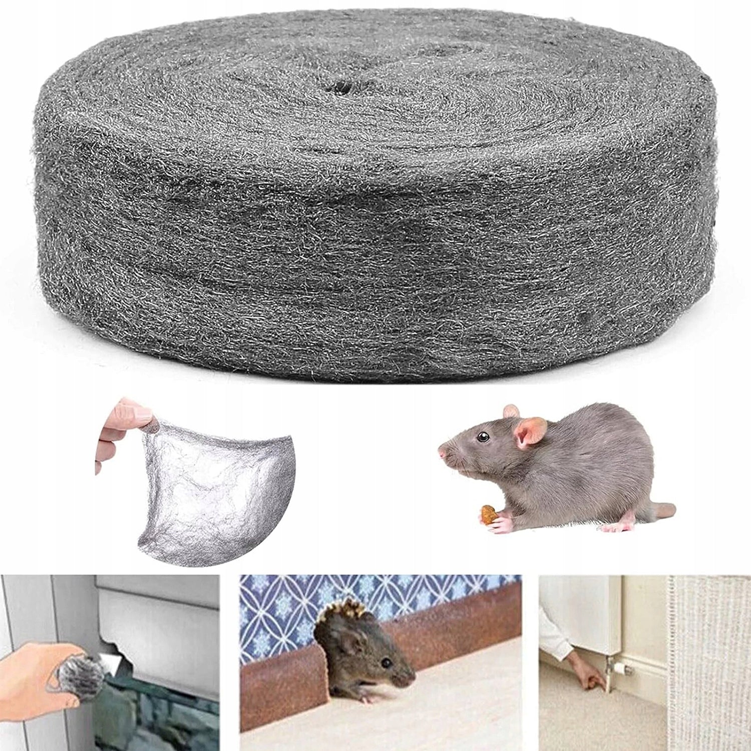 WOOL STEEL VELVET 20m INSECT RESISTANT against mice, martens, rodents
