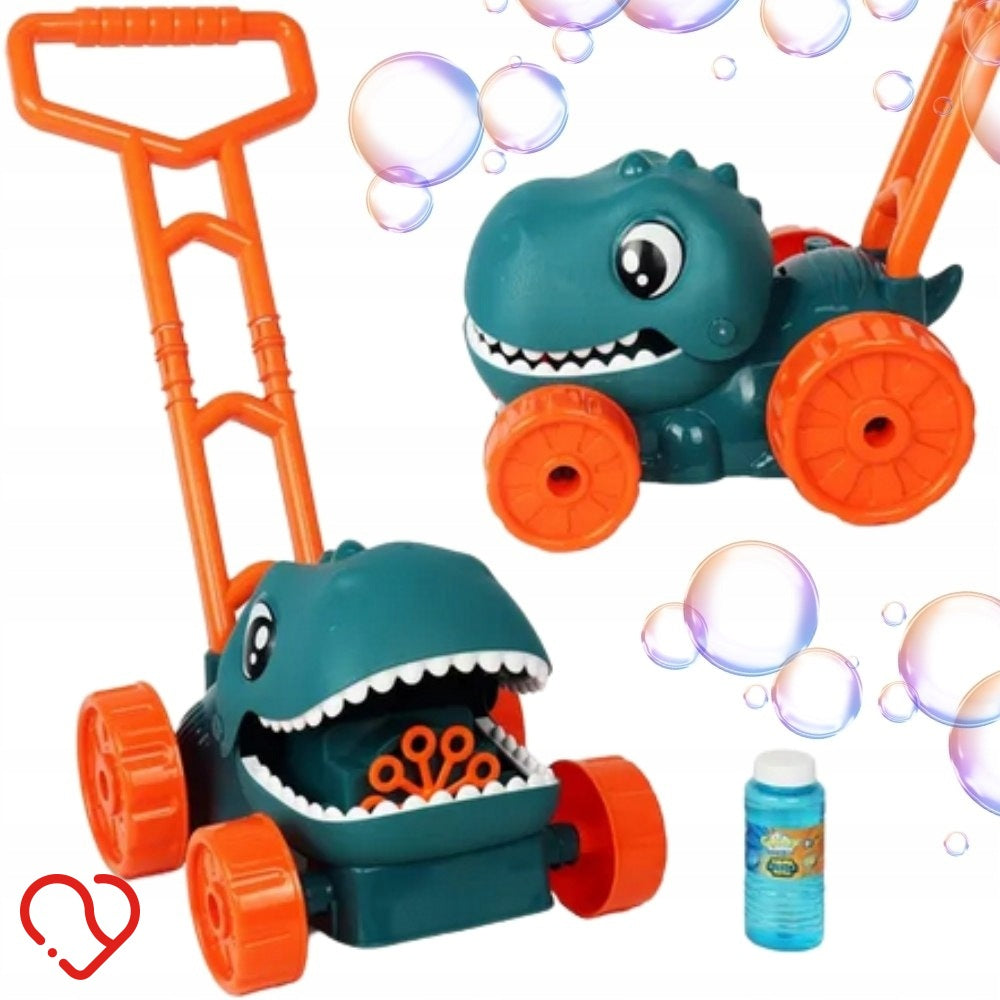 WOOPIE Dino Garden Mower for Soap Bubbles Dinosaur + Liquid Woopie