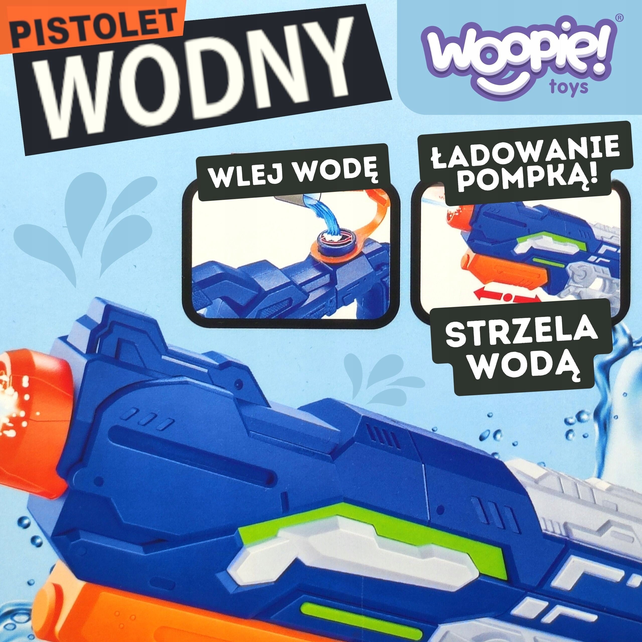 WOOPIE Water gun Air pressure Range about 8m note 6+ Manufacturer code 50445