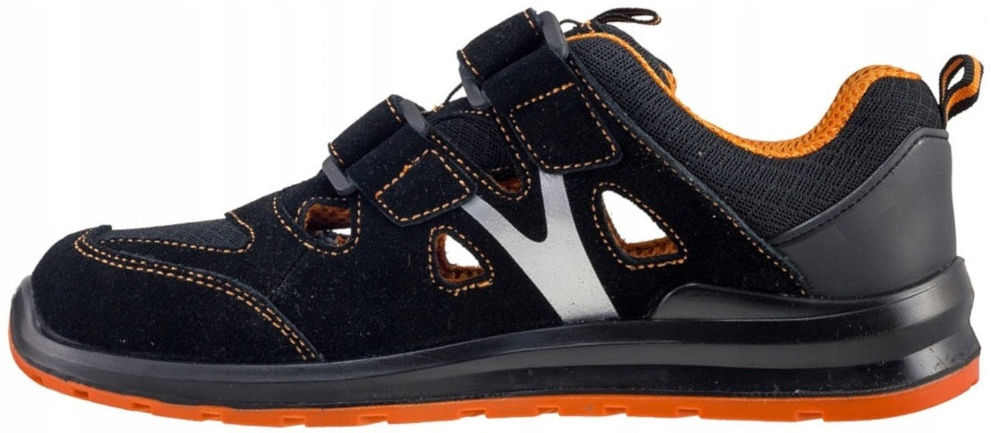 WORK SANDALS Men's Summer Shoes S1 Leather Breathable with Health and Safety Toe Manufacturer code Buty robocze męskie sandały z podnoskiem S1