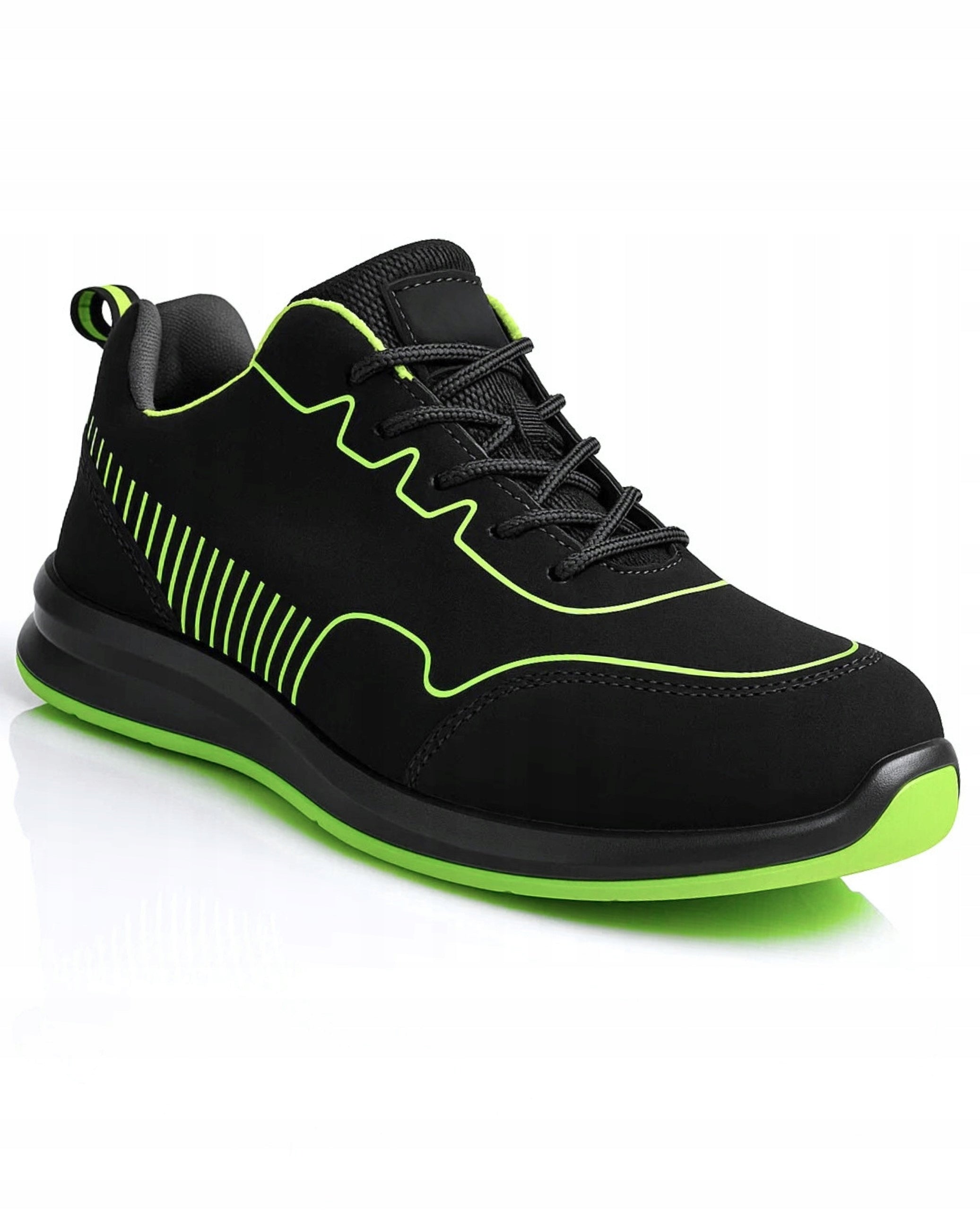 WORK SHOES Men's Shoes LIGHT Protective BHP Strong SPORTS BREATHABLE Manufacturer code BUTY ROBOCZE Męskie Półbuty LEKKIE NOR-ECLBK