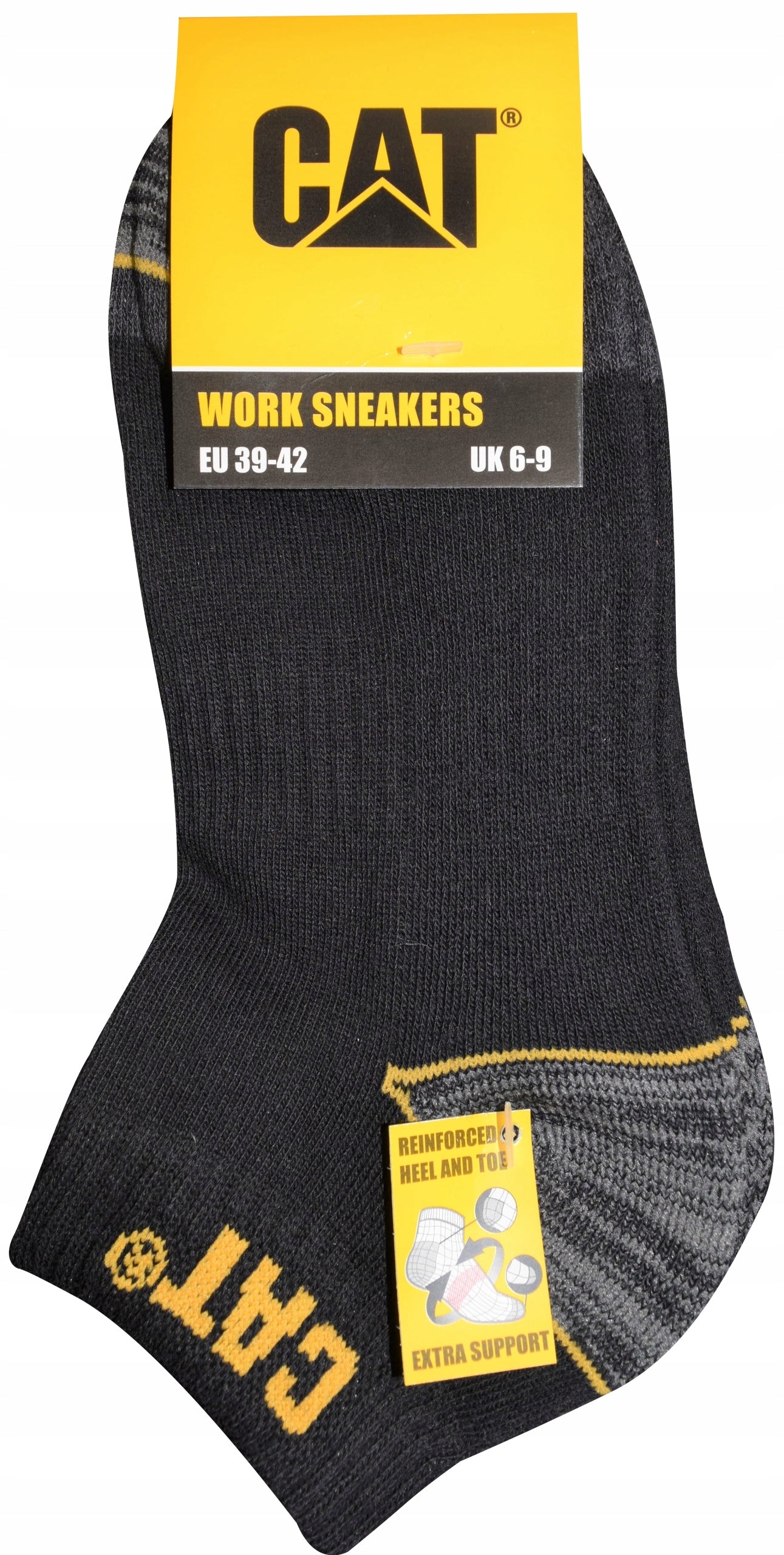 WORK SOCKS Caterpillar FEET CAT 85% COTTON black size 39-42 Brand Caterpillar