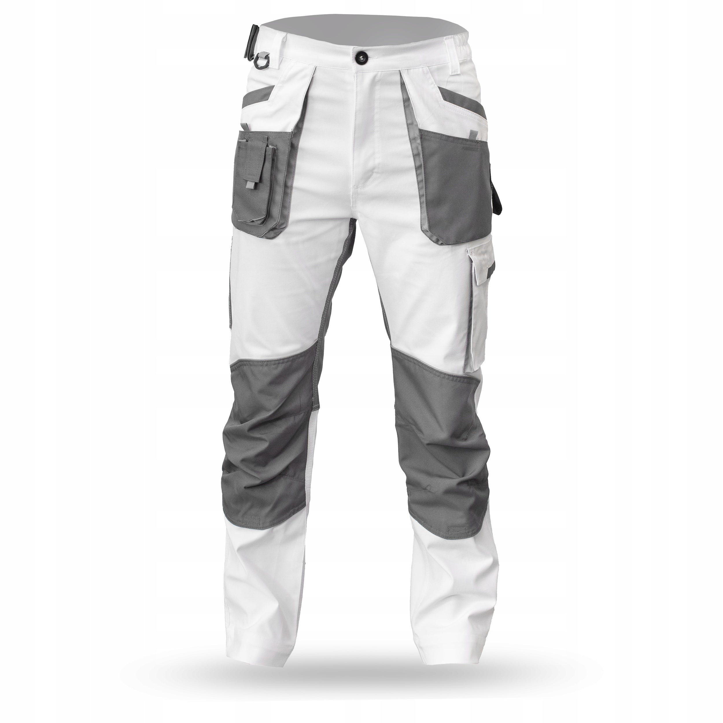 WORK TROUSERS MEN'S ELASTIC TROUSERS REINFORCED TO THE WAIST WHITE STRETCH EAN (GTIN) 5907269098692