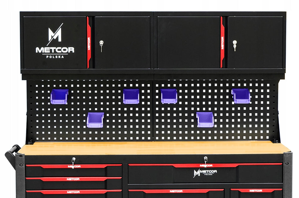 WORKBENCH TROLLEY TOOL CABINET TOOL BOARD SET METCOR Product height 185 cm