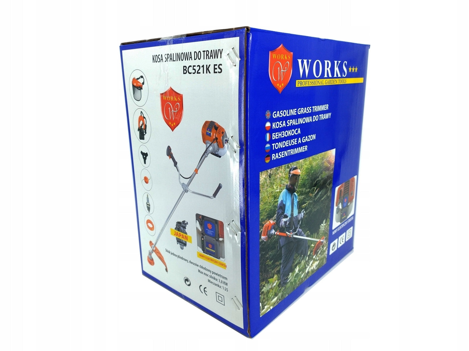 WORKS combustion cutter trimmer with electric start 5.2KM 30cm +stock Internal combustion engine power 5.2 KM