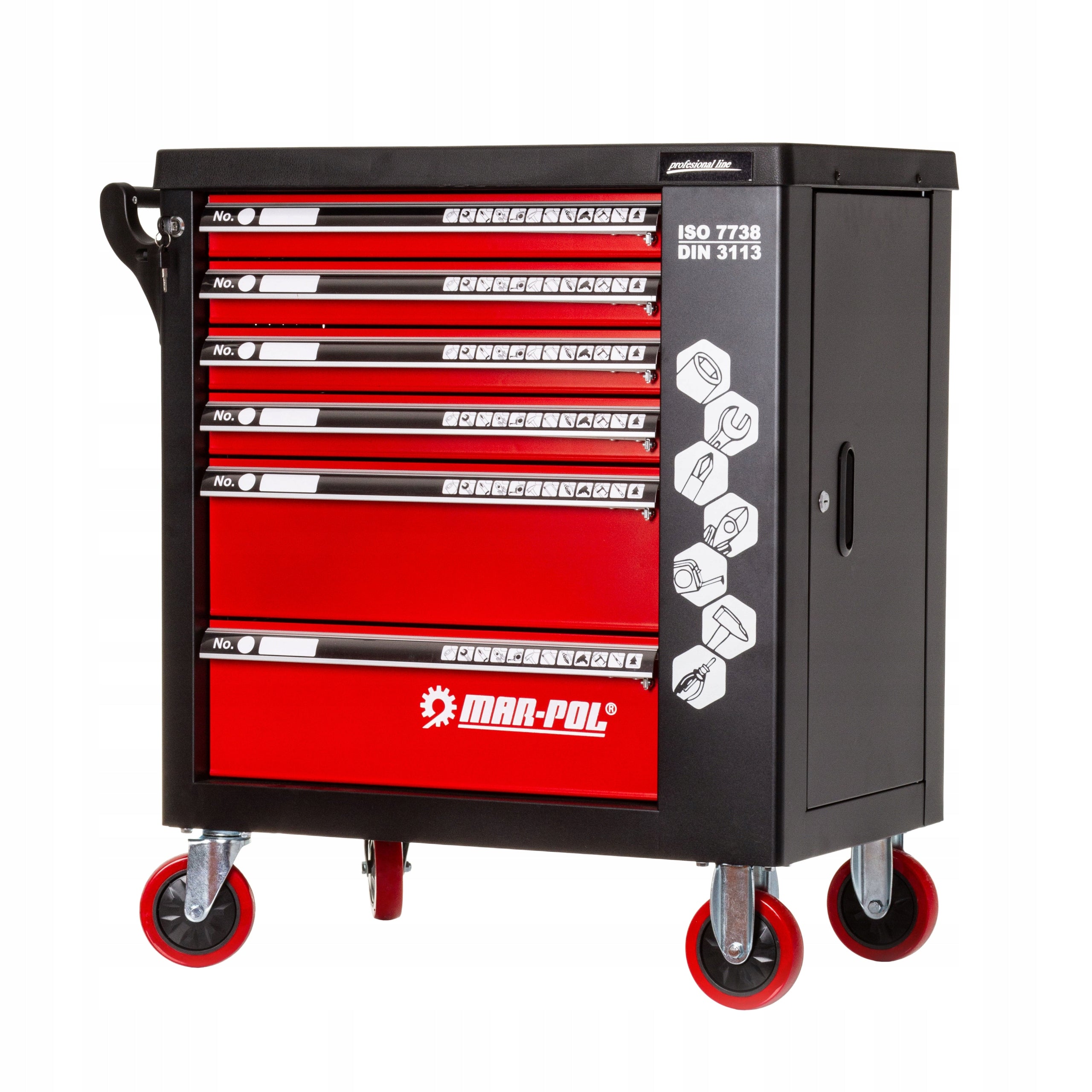 WORKSHOP CABINET SERVICE TROLLEY PREMIUM TOOLS SET 183 EL Product height 88 cm