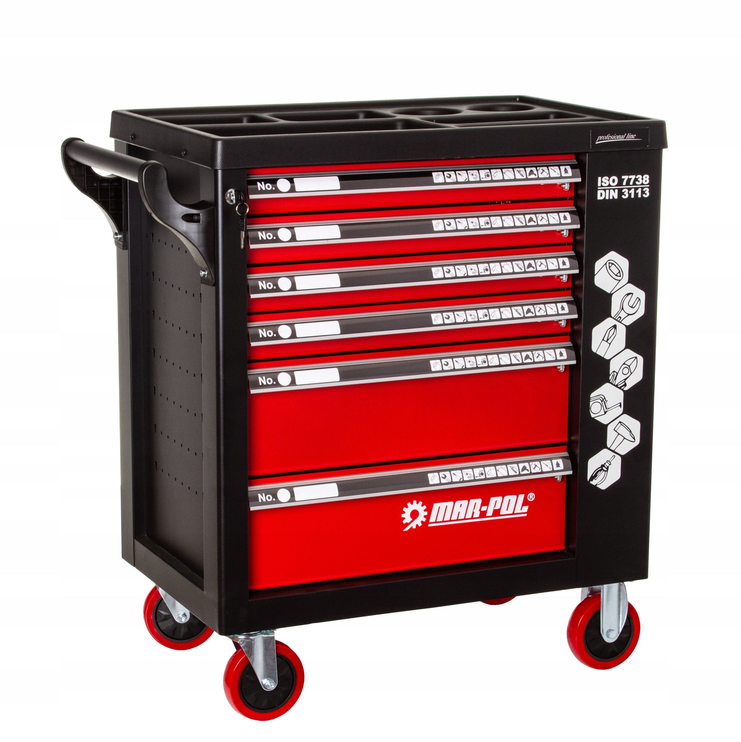 WORKSHOP CABINET SERVICE TROLLEY PREMIUM TOOLS SET 183 EL Product weight with unit packaging 130 kg