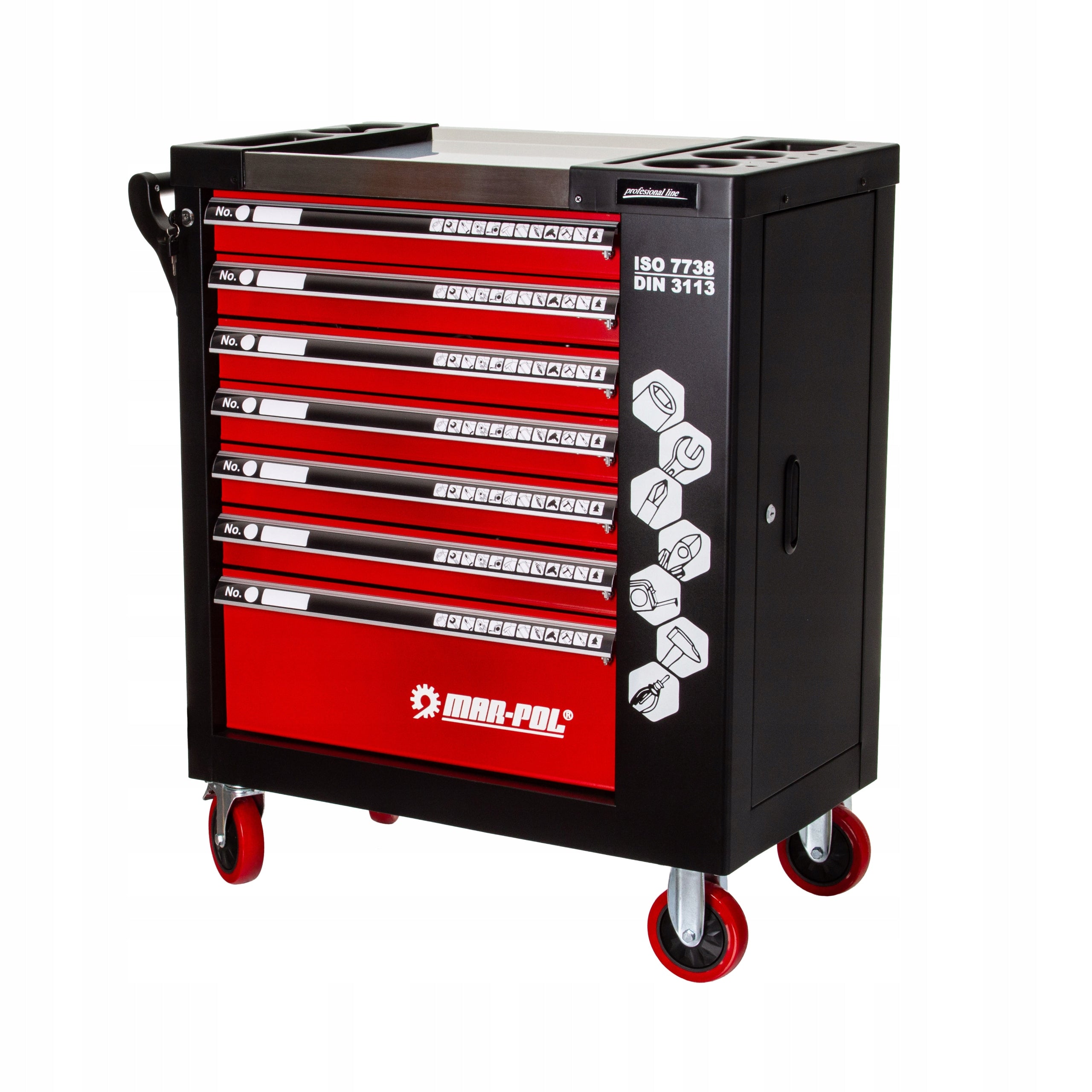 WORKSHOP CABINET SERVICE TROLLEY PREMIUM TOOLS SET 263EL Accessories included yes