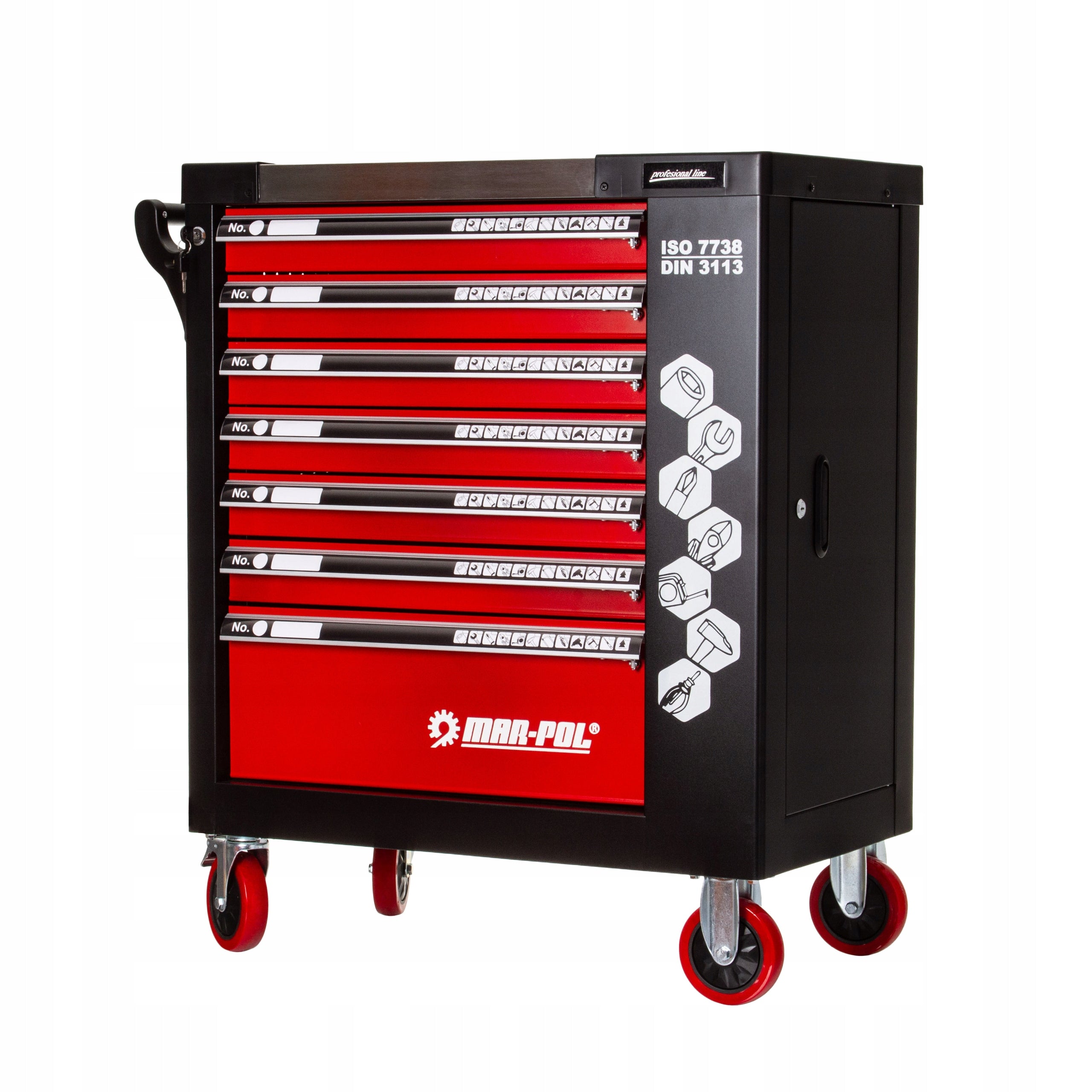 WORKSHOP CABINET SERVICE TROLLEY PREMIUM TOOLS SET 263EL Product weight with unit packaging 75 kg