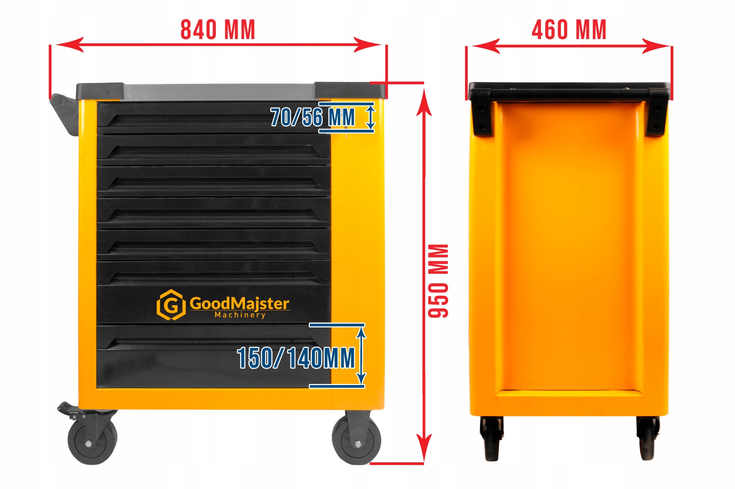 WORKSHOP CABINET TOOL TROLLEY 258-EL GoodMajster Machinery GMM-TB706 Product width 84 cm