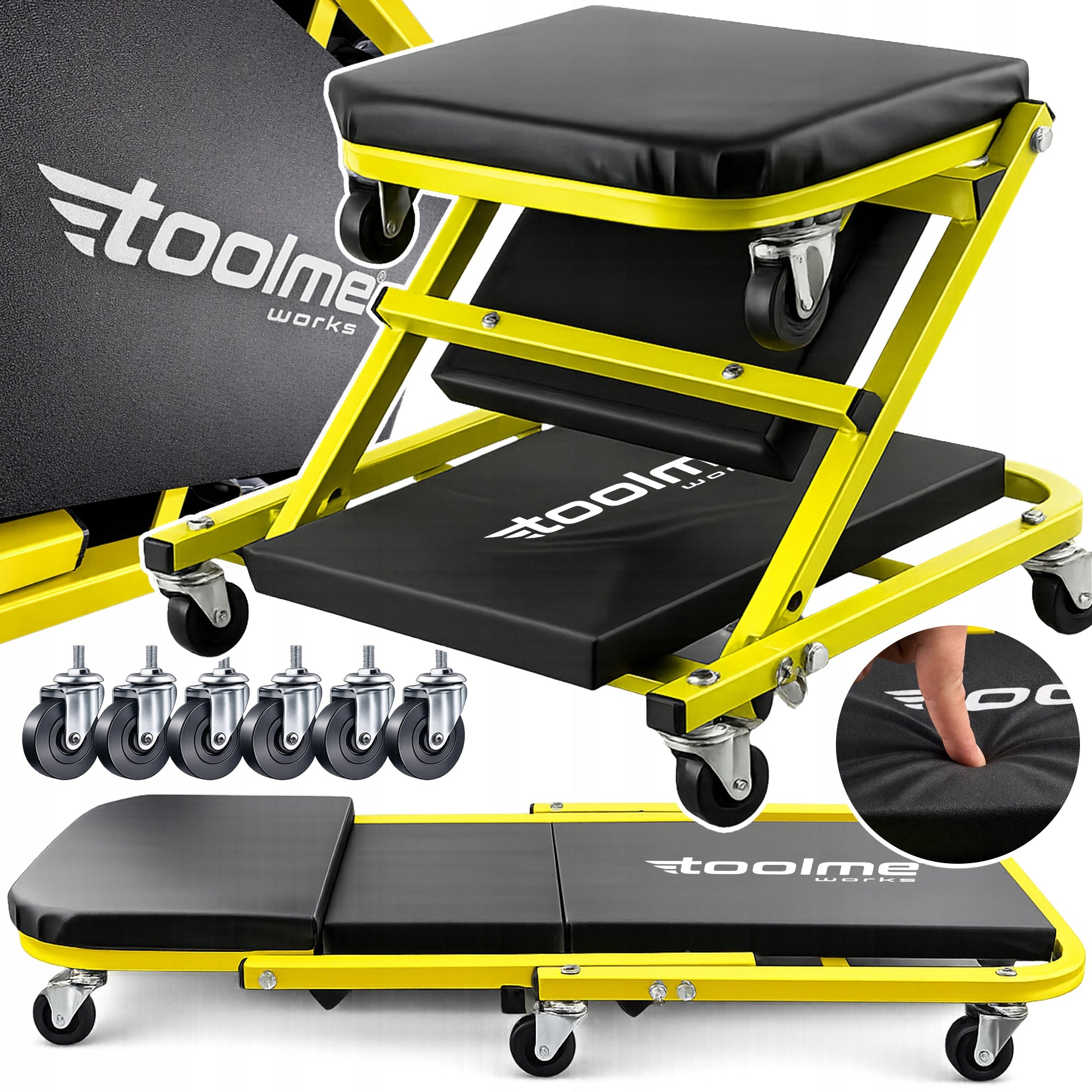 WORKSHOP COUCH 2IN1 150kg SEAT STOOL WORKSHOP STOOL TM022