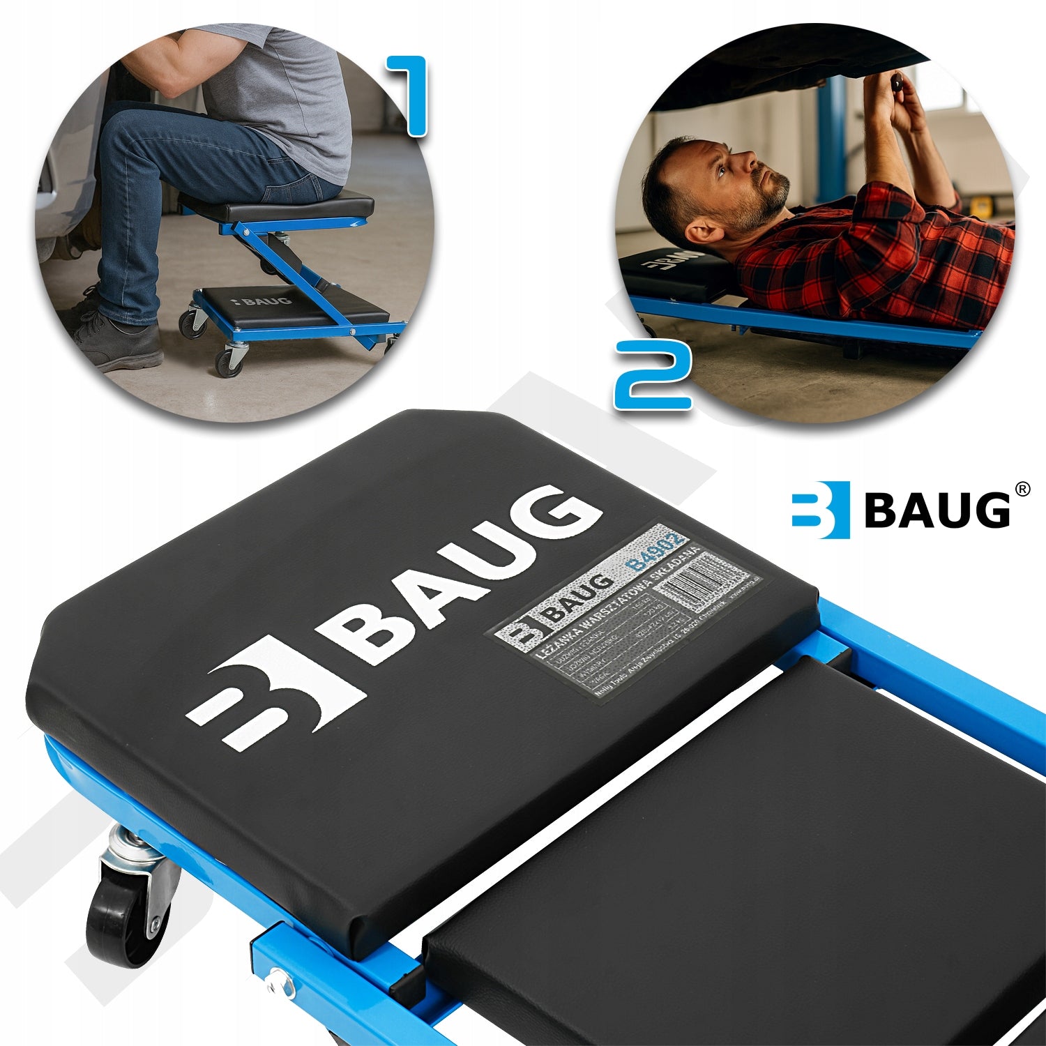 WORKSHOP COUCH FOLDING 2in1 SEAT STOOL STROLLER BENCH Brand Baug