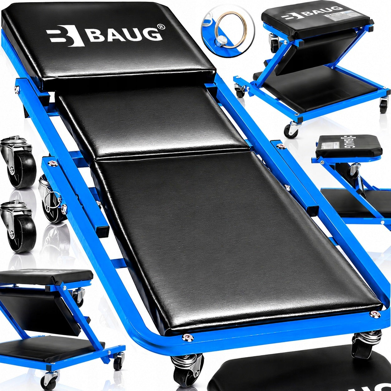WORKSHOP COUCH FOLDING 2in1 SEAT STOOL STROLLER BENCH