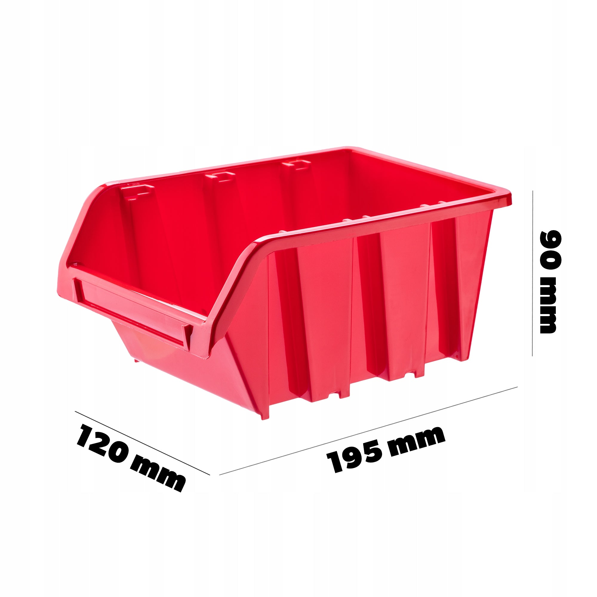 WORKSHOP CUVETTES STORAGE CONTAINERS SET OF 20pcs CUVETTES CUVETTE 195x120mm Color red