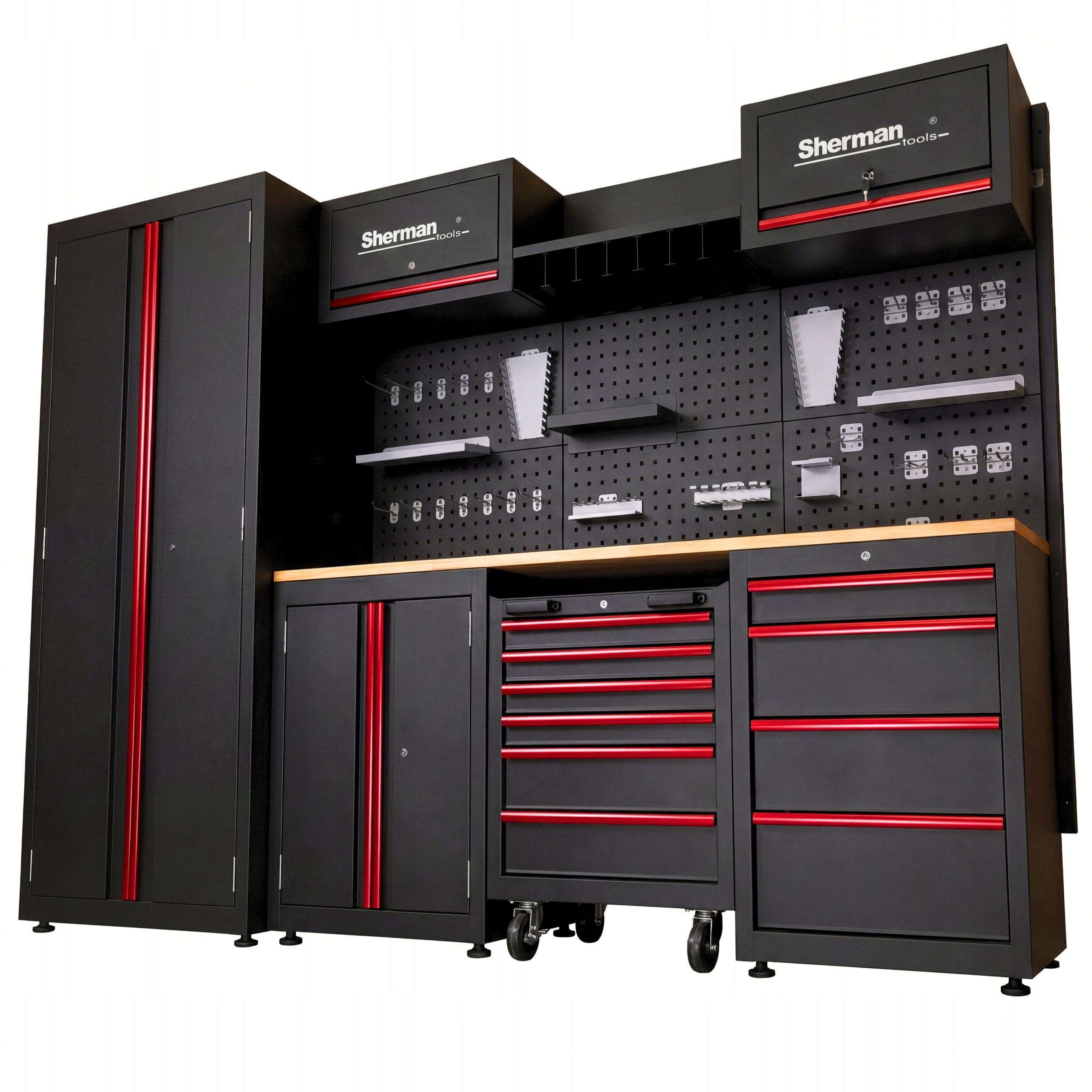 WORKSHOP FURNITURE GARAGE CABINET + WORKSHOP TROLLEY FOR GARAGE Sherman
