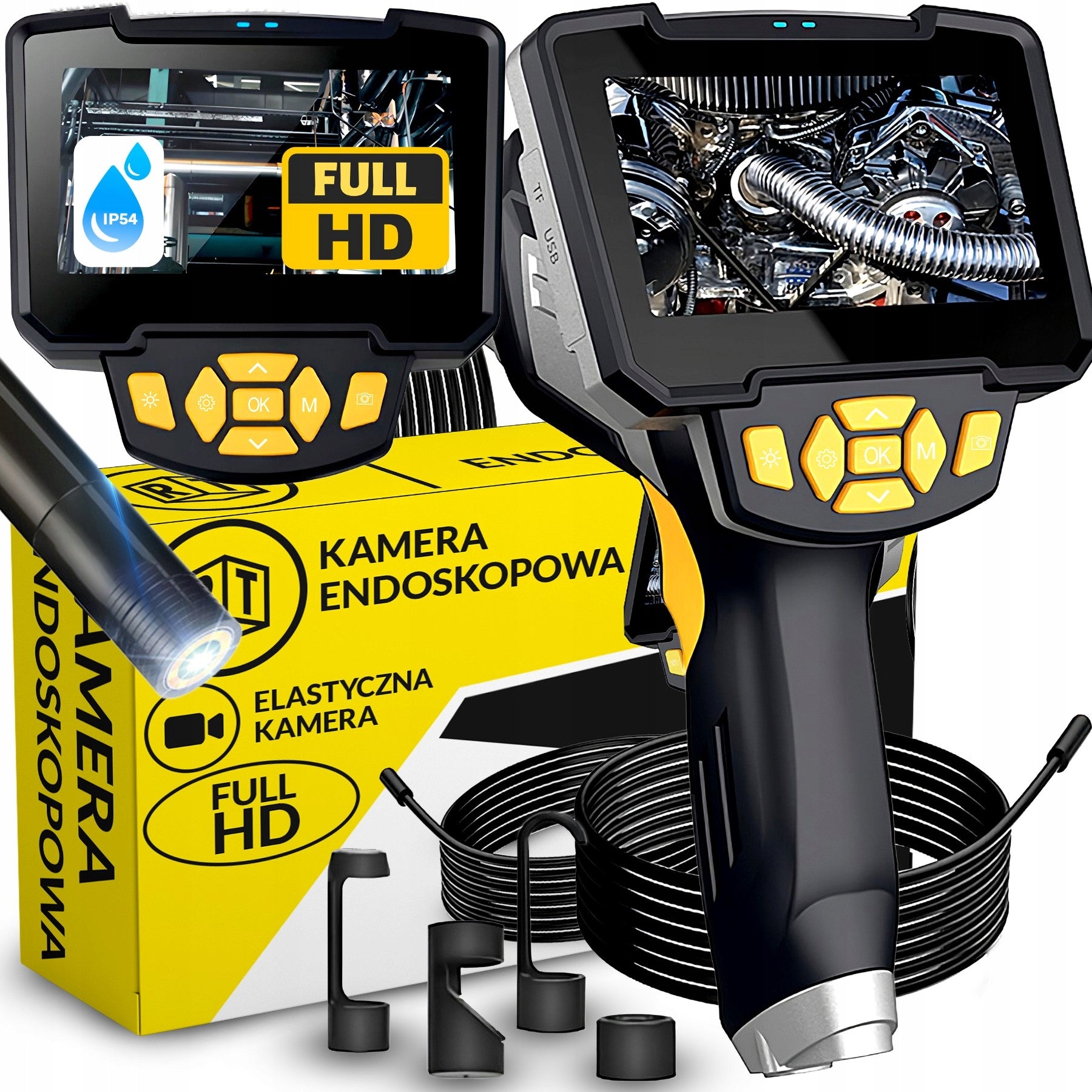 WORKSHOP INSPECTION CAMERA 360° ENDOSCOPE 5M FOR 64GB FULL HD MOTOR TUBES