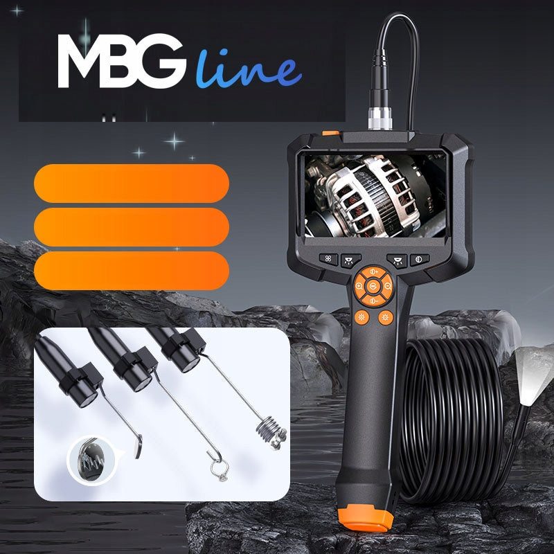 WORKSHOP INSPECTION Camera ENDOSCOPE 5M FULL HD LCD IPS for MOTOR PIPES Brand MBG Line