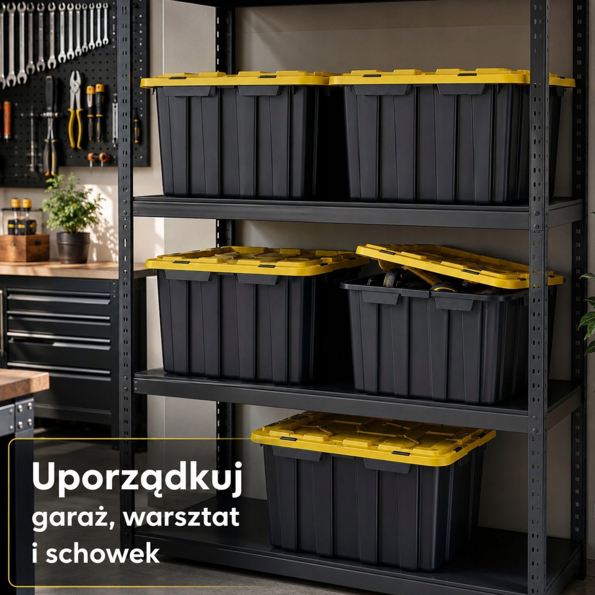 WORKSHOP ORGANIZER 25L Storage Container with Lid Brand Holidom