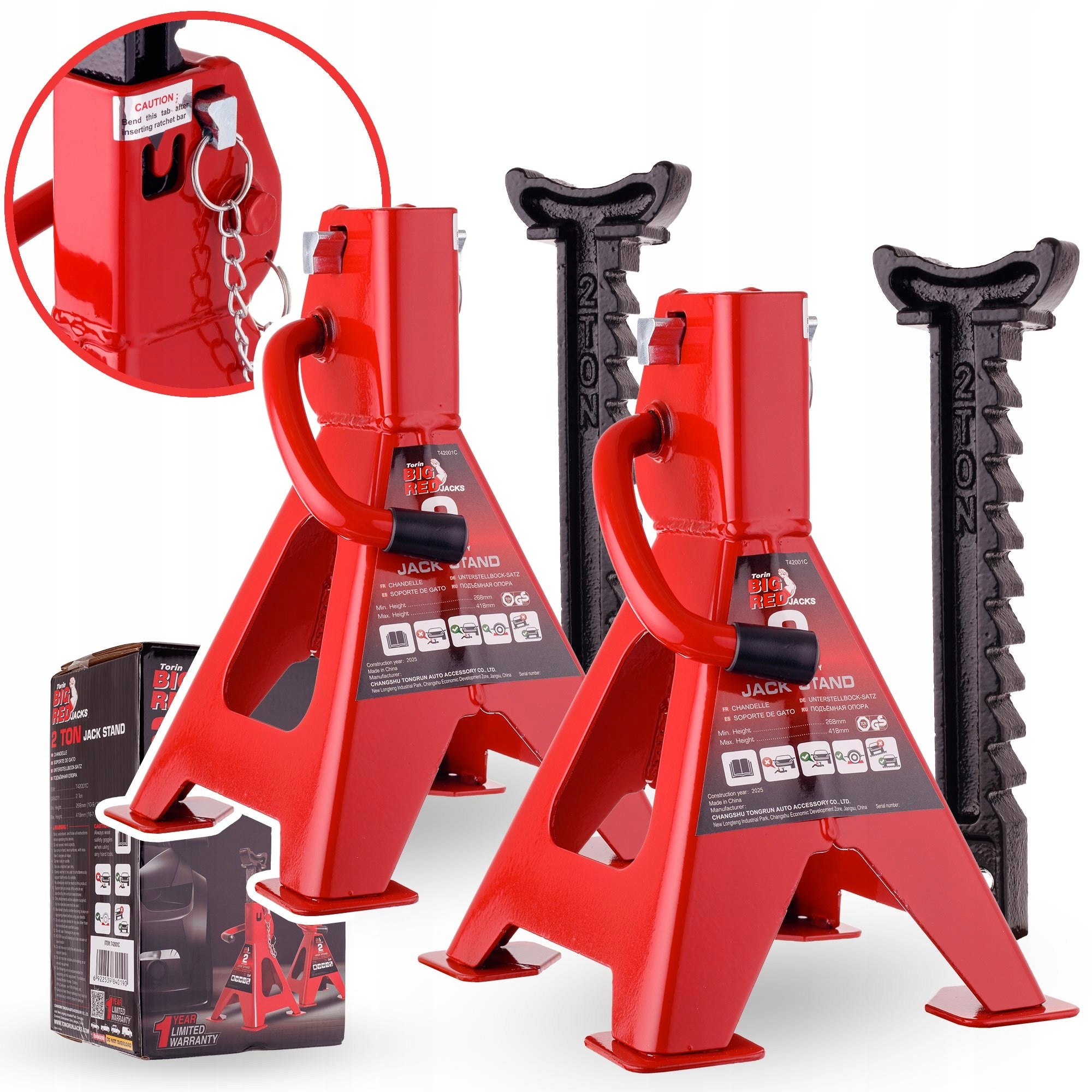 WORKSHOP STANDS 2T SET OF 2 PIECES HEIGHT 265-415MM