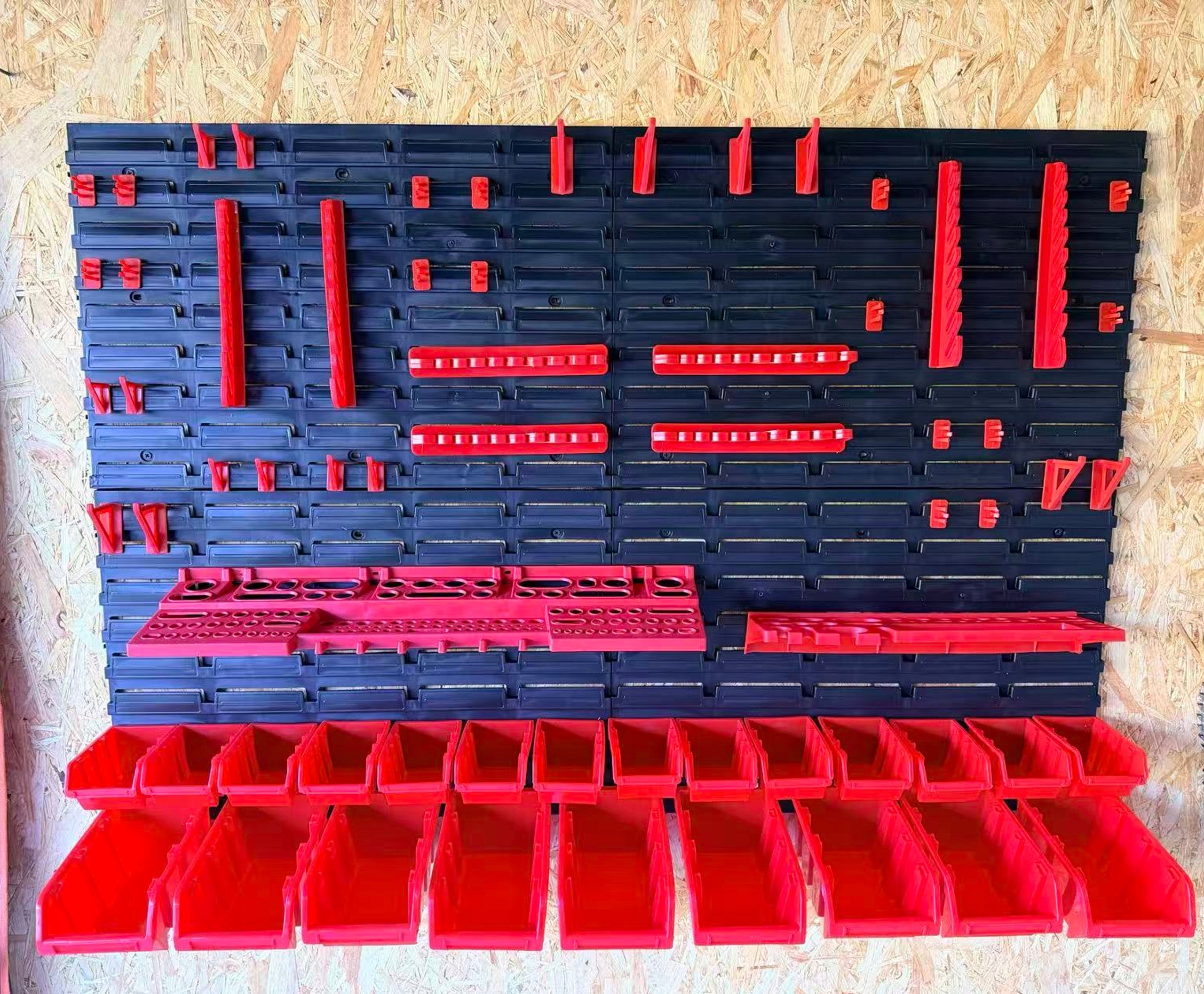 WORKSHOP TOOL BOARD WALL 1152x780mm +23 CUVETTES GARAGE HANDLES Brand Bavaria