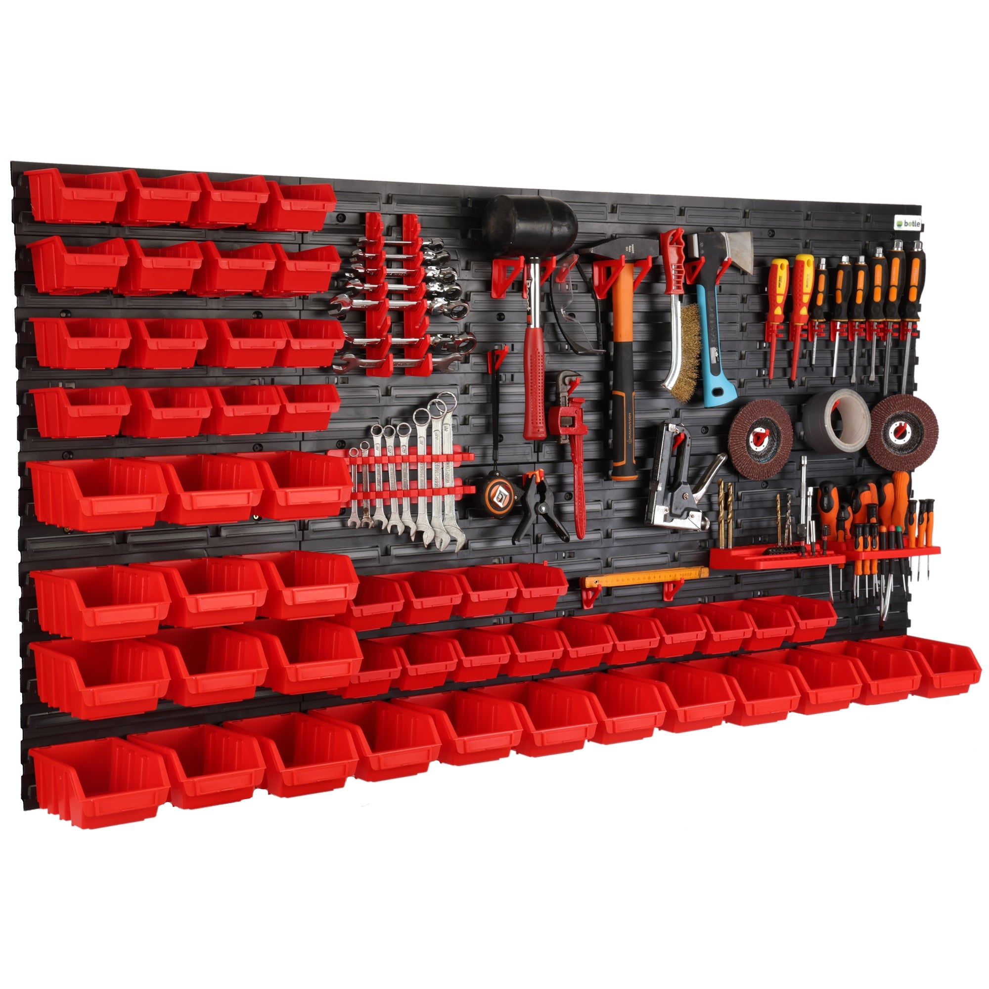 WORKSHOP TOOL BOARD WALL 160x80cm + 51 CUVETTE GARAGE HANDLES