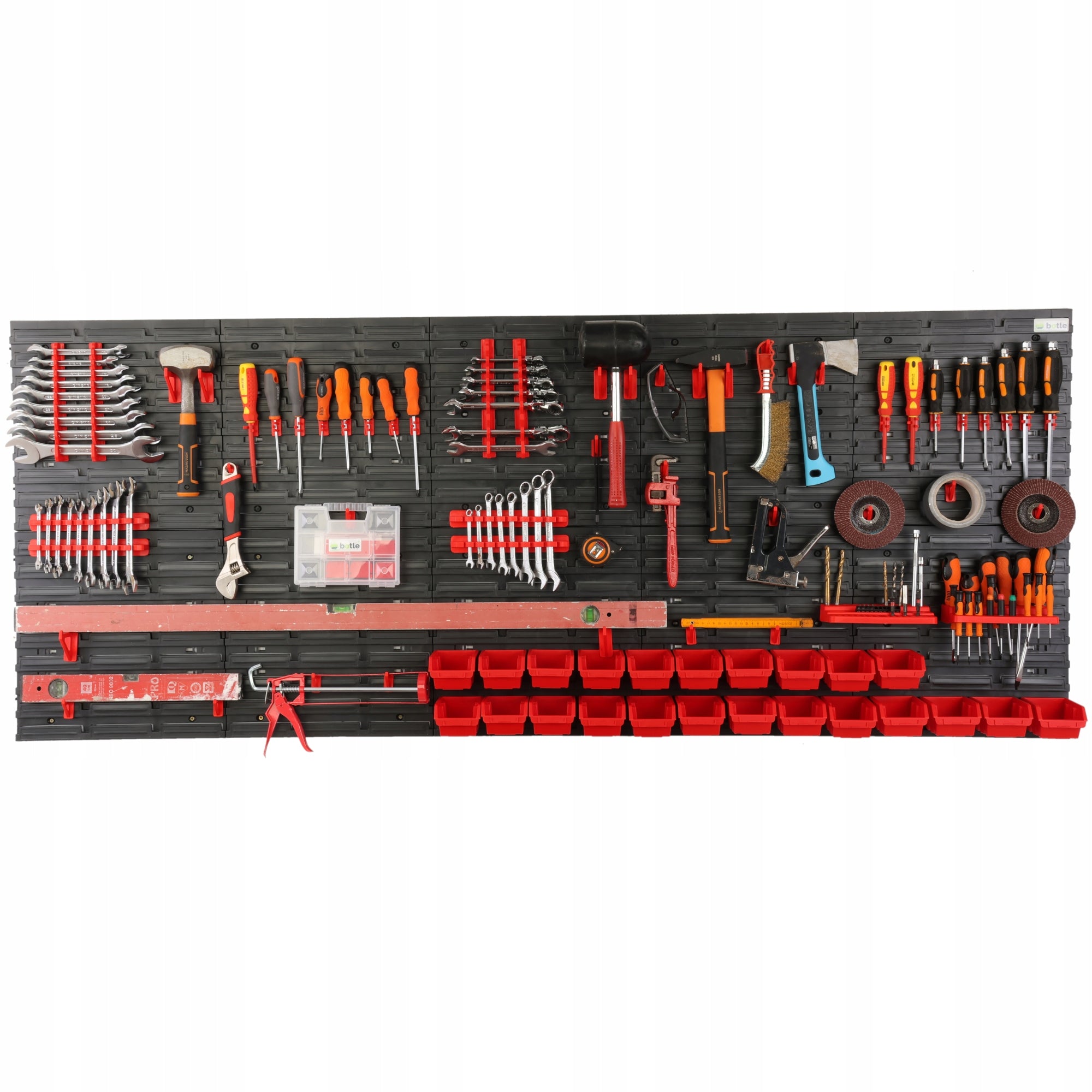 WORKSHOP TOOL BOARD WALL 200x80CM 23 CUVETTES GARAGE HANDLES EAN (GTIN) 5904865739325
