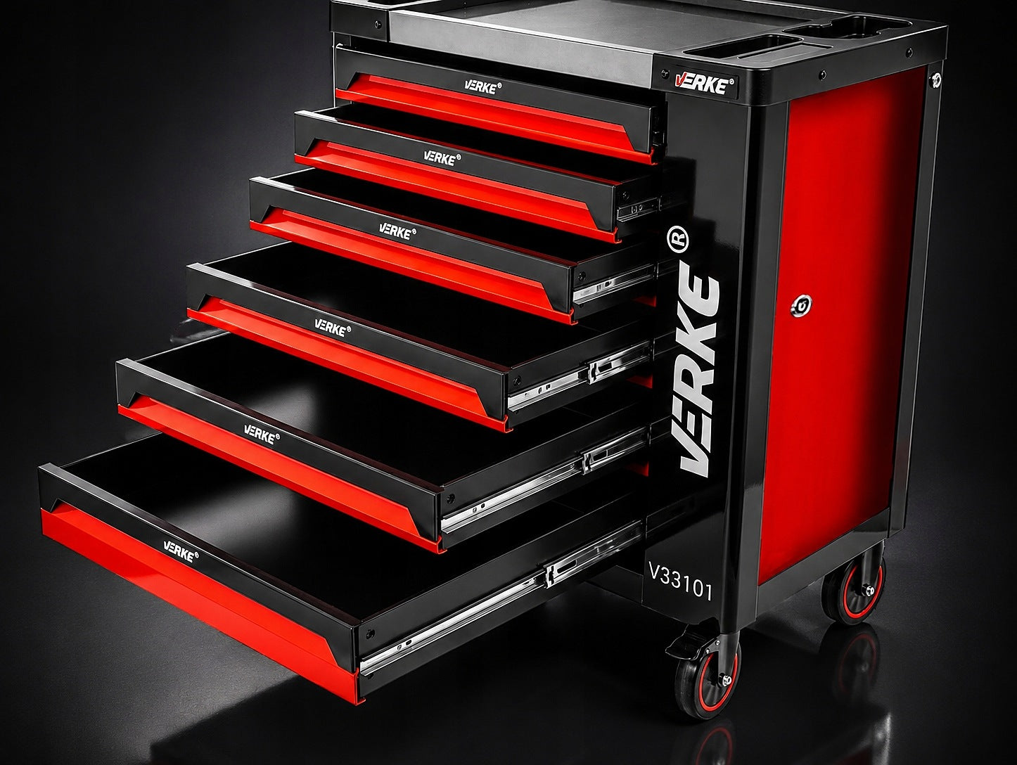 WORKSHOP TOOL CABINET SERVICE TOOL CART 7 DRAWERS Manufacturer code V33101