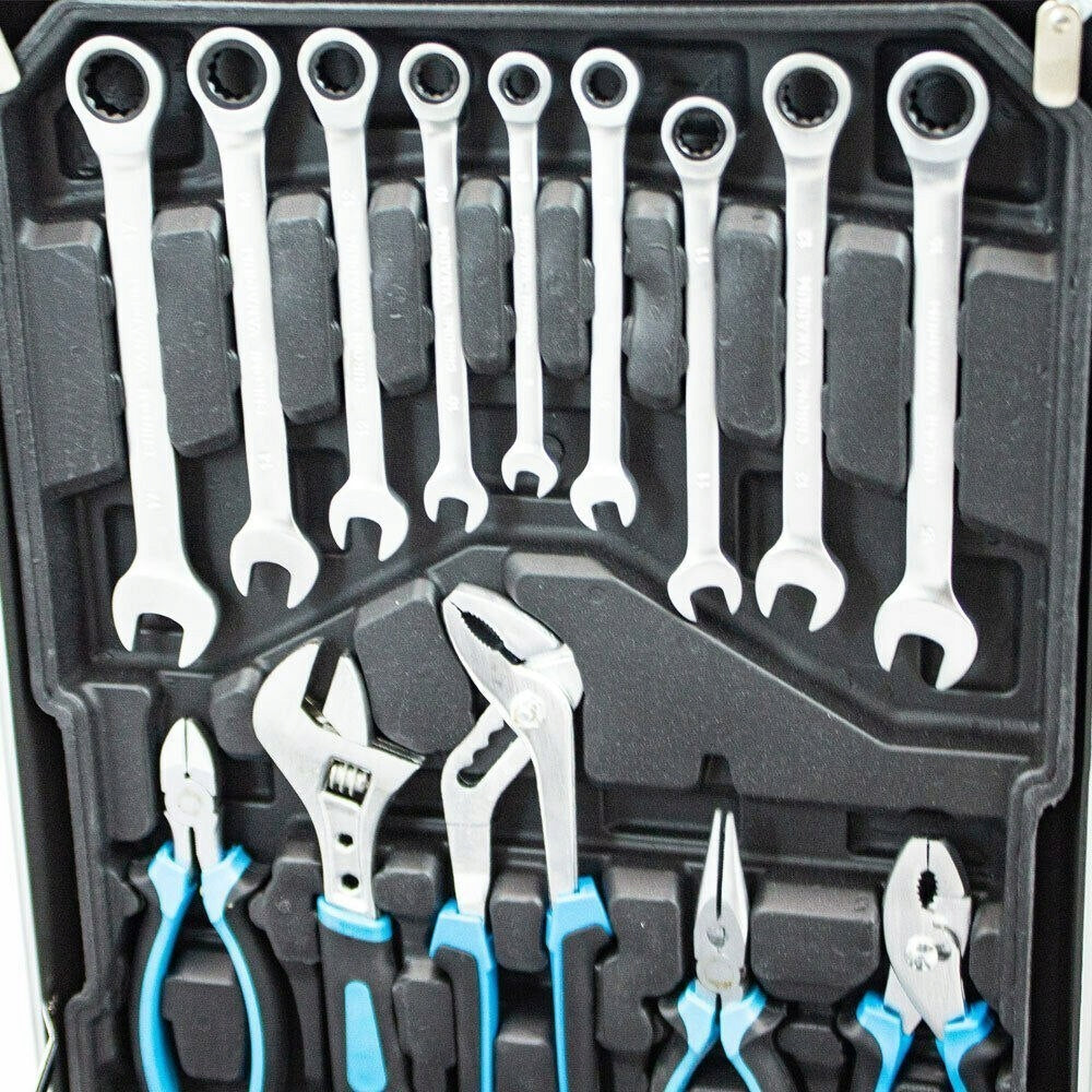 WORKSHOP TOOL SET 1200 Elements in Service Suitcase Keys Manufacturer code klucze3428 walizka serwisowa chrom vanadium