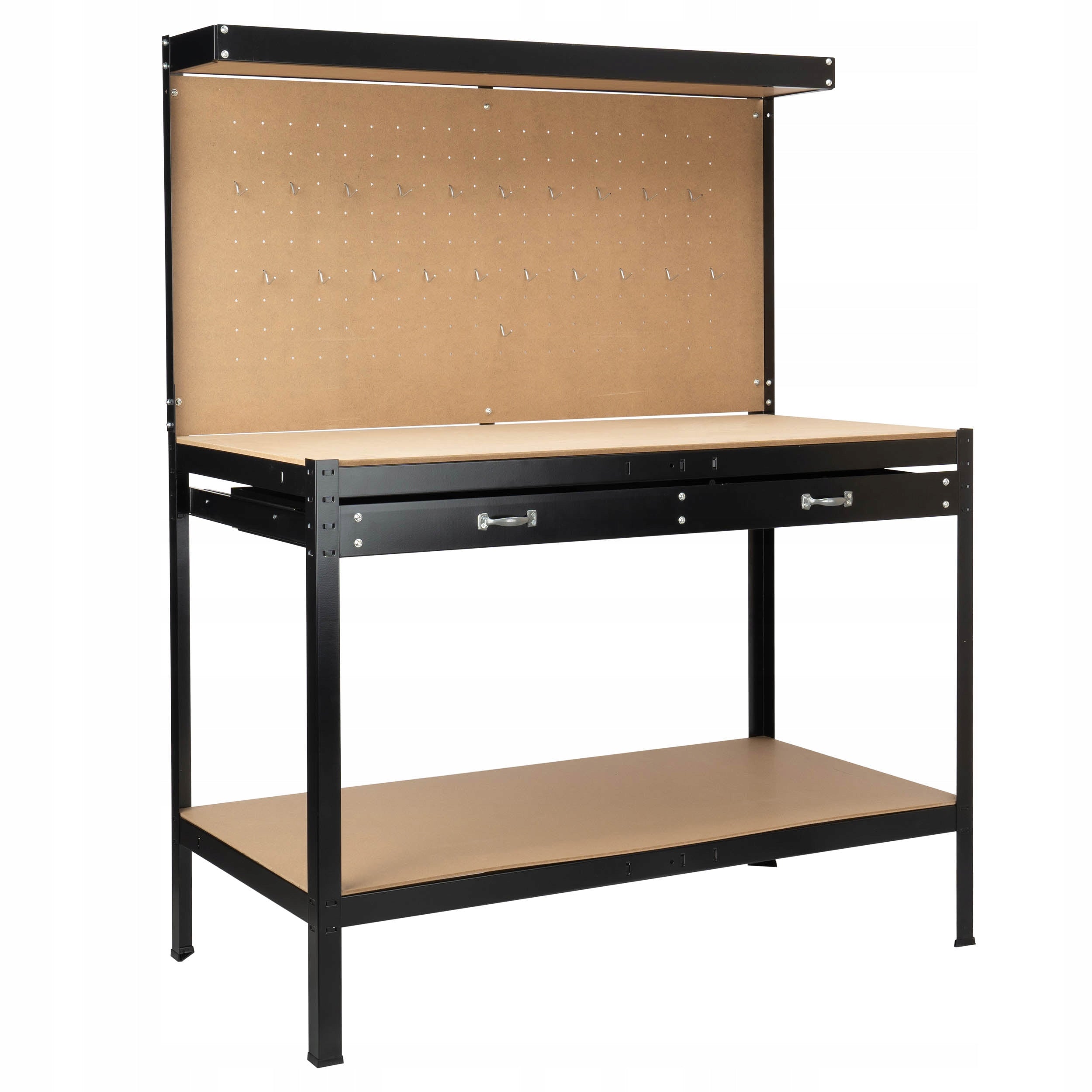 WORKSHOP TOOL TABLE FOR GARAGE WORKSHOP SOLID LARGE COUNTERTOP HOOKS Product depth 60 cm