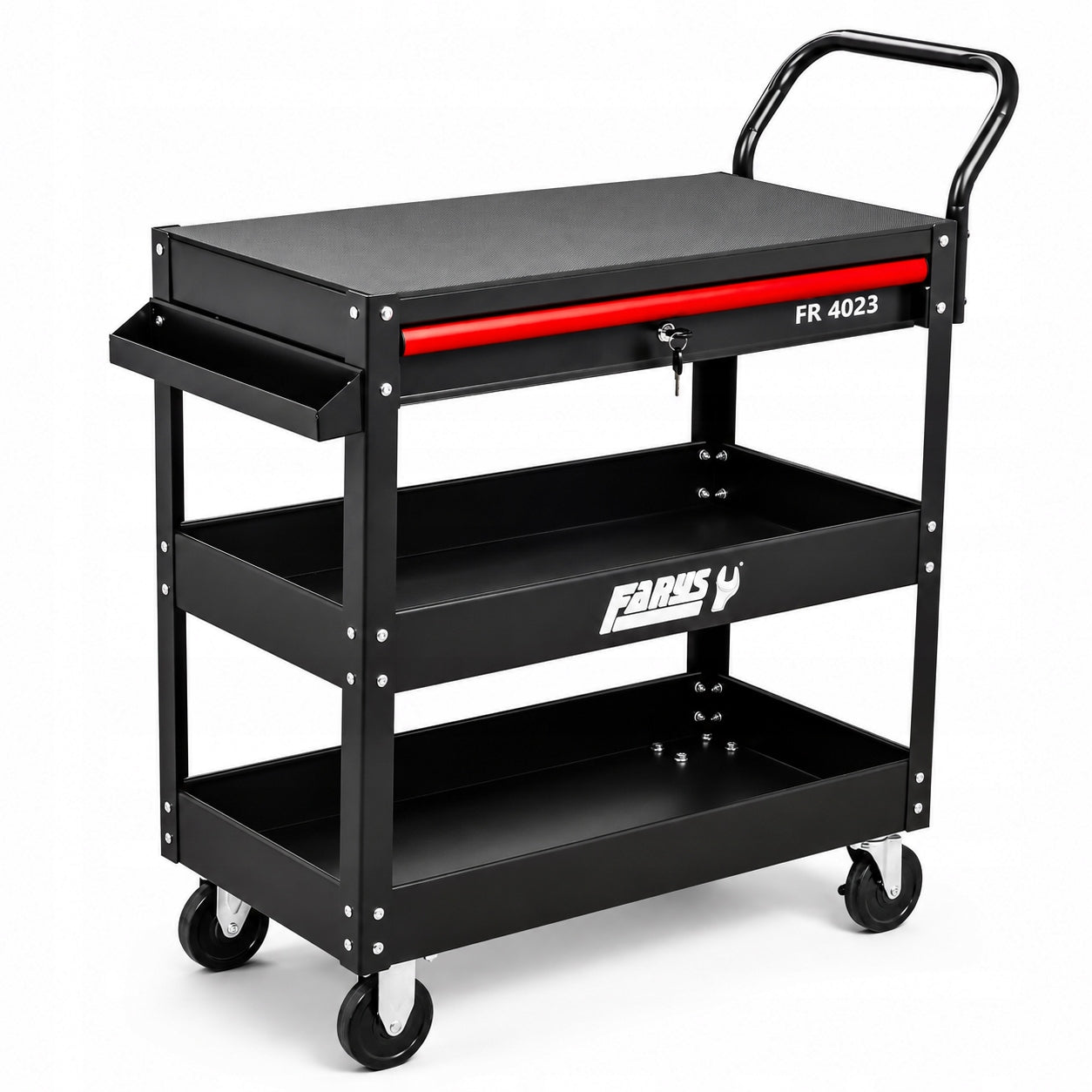 WORKSHOP TOOL TROLLEY ON WHEELS 3 SHELVES DRAWER FARYS Manufacturer code FR4023