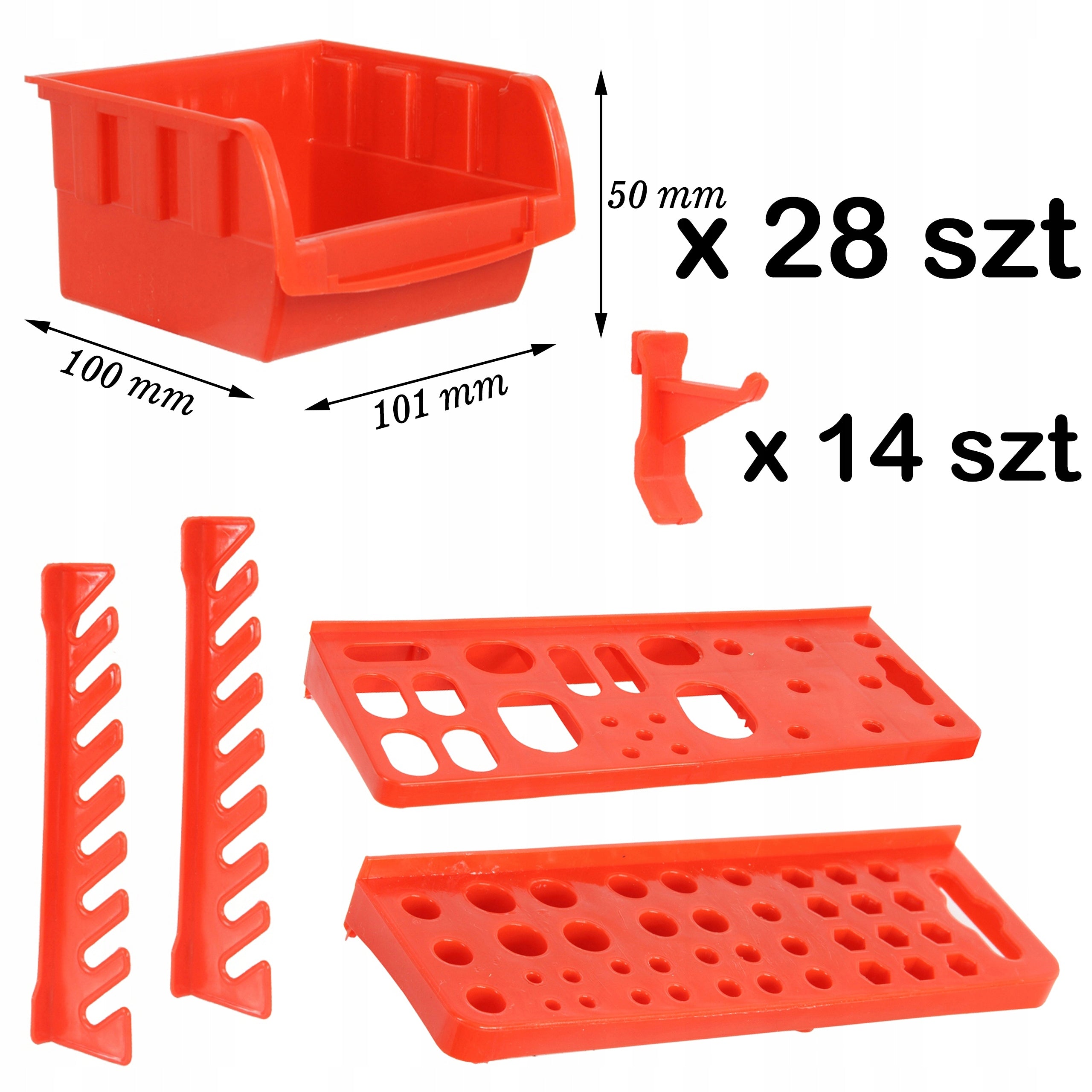 WORKSHOP WALL BOARD LITTER BOXES FOR GARAGE 28 LITTER BOXES 95x55 cm Product height 55 cm