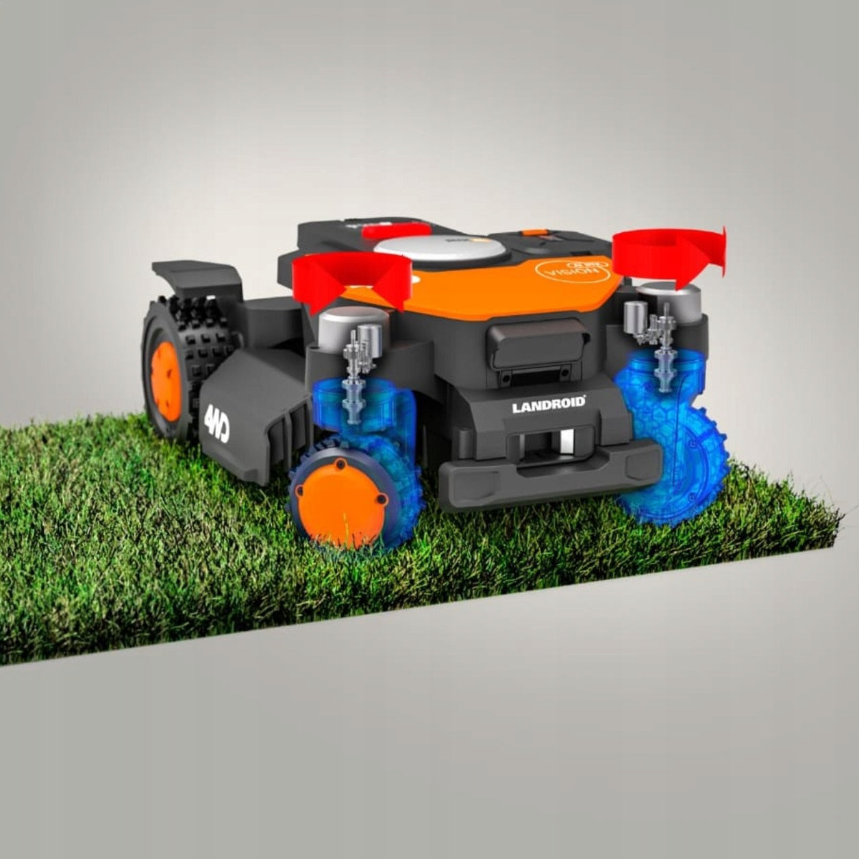 WORX Landroid Vision WR340E 4WD 600m2 Cordless Lawn Mower Series Vision Cloud