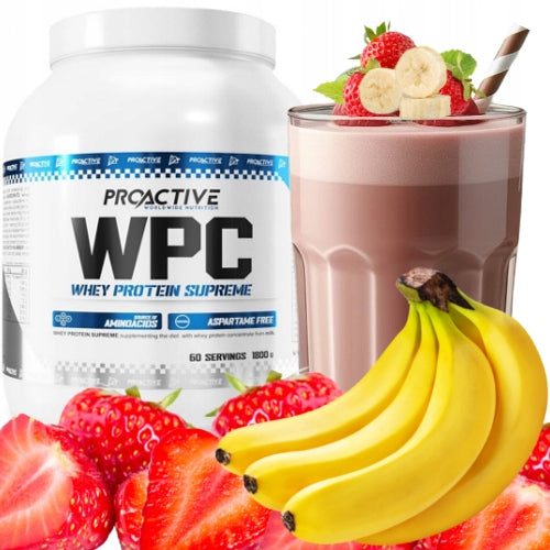 WPC PROTEIN whey protein supplement Proactive Whey 1800g STRAWBERRY BANANA
